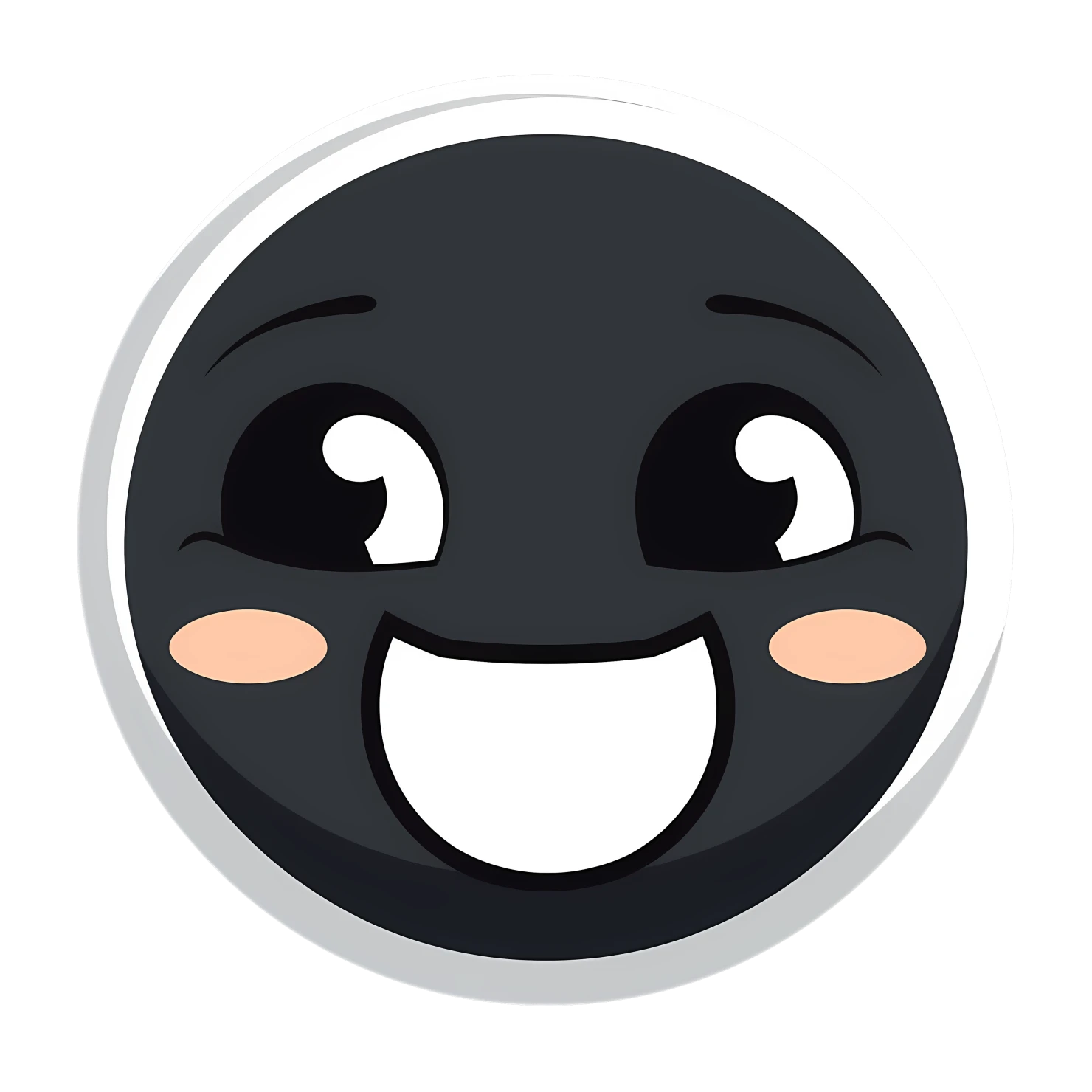 Kawaii winking face isolated on transparent background #27286