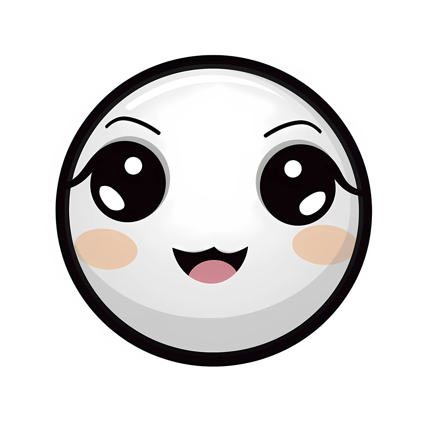 Kawaii winking face isolated on transparent background #27287