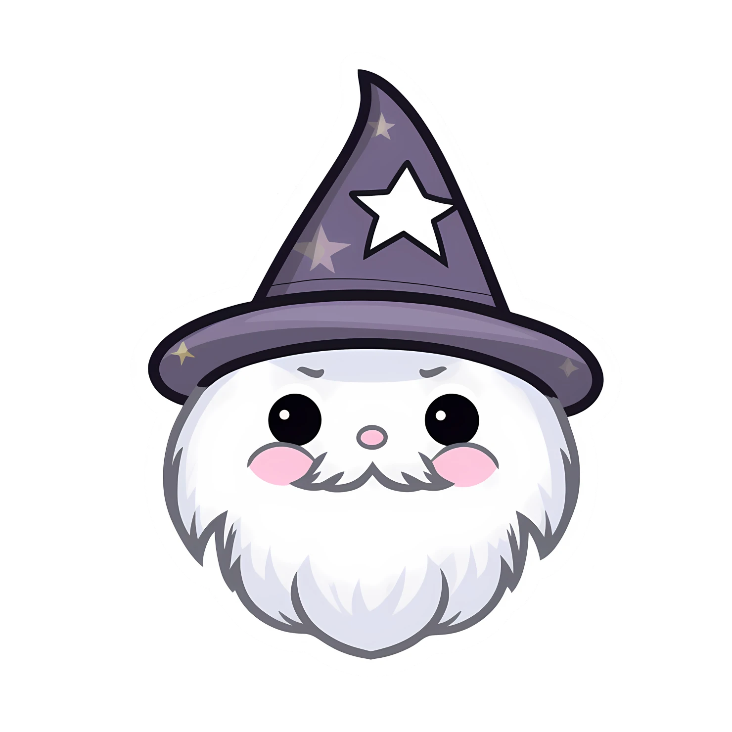 Kawaii wizard isolated on transparent background #27289