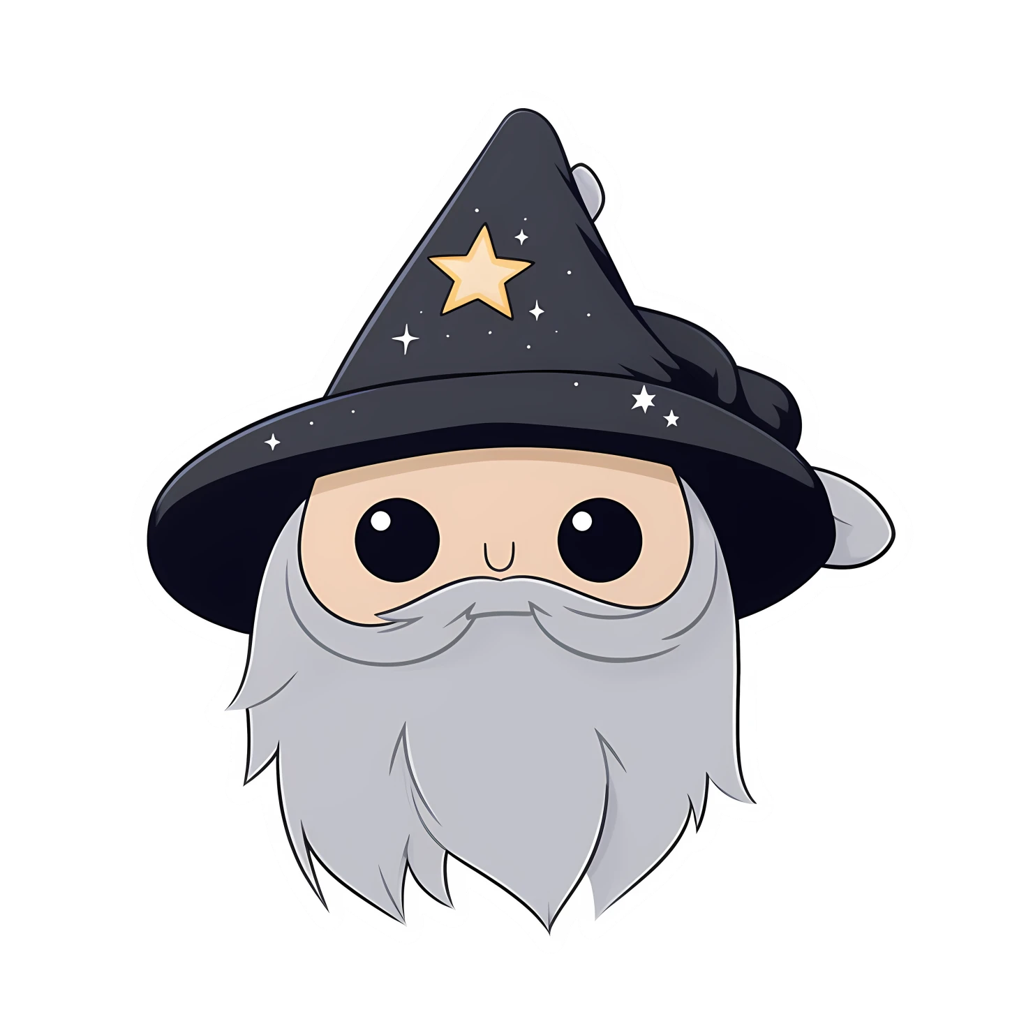 Kawaii wizard isolated on transparent background #27291