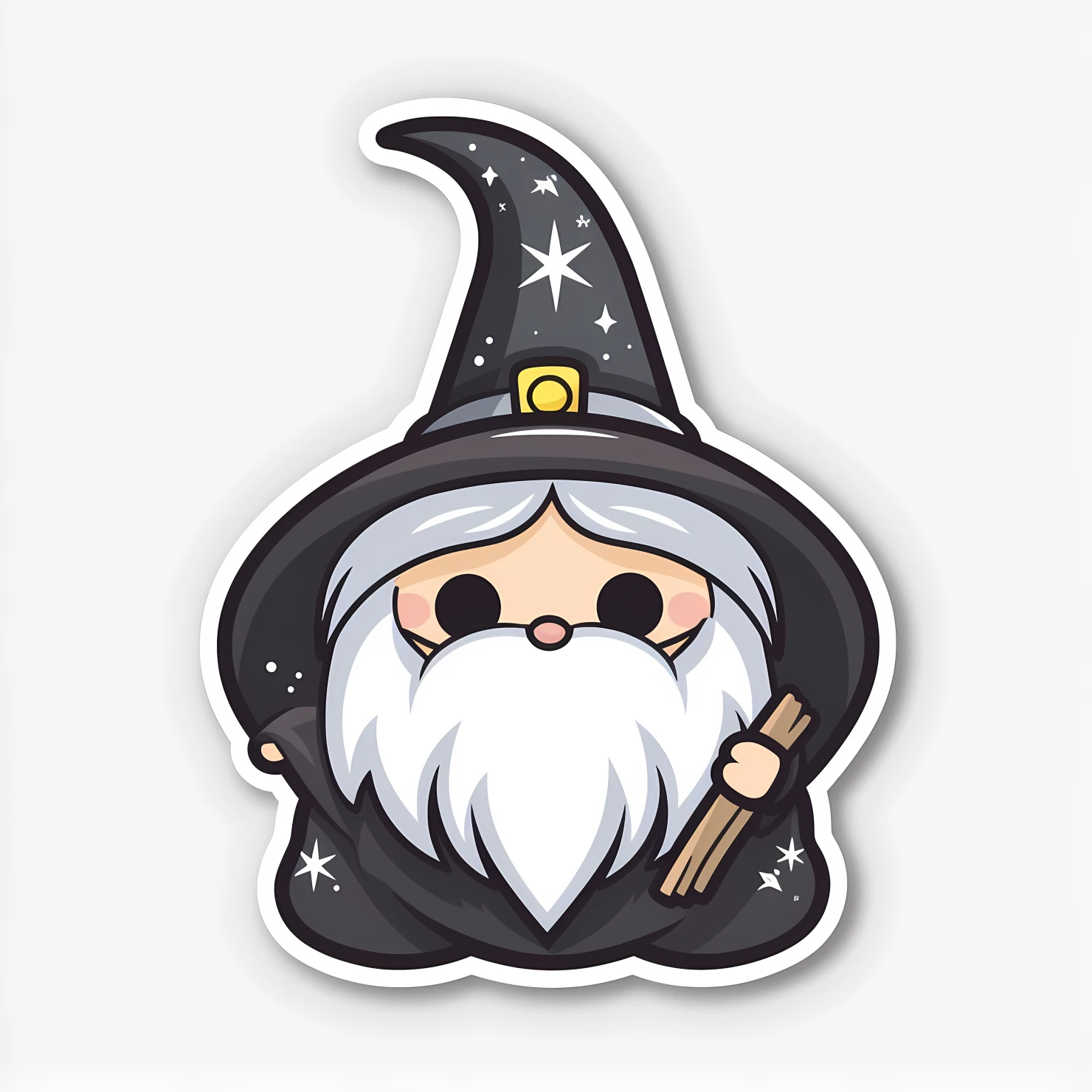 Kawaii wizard isolated on transparent background #27295