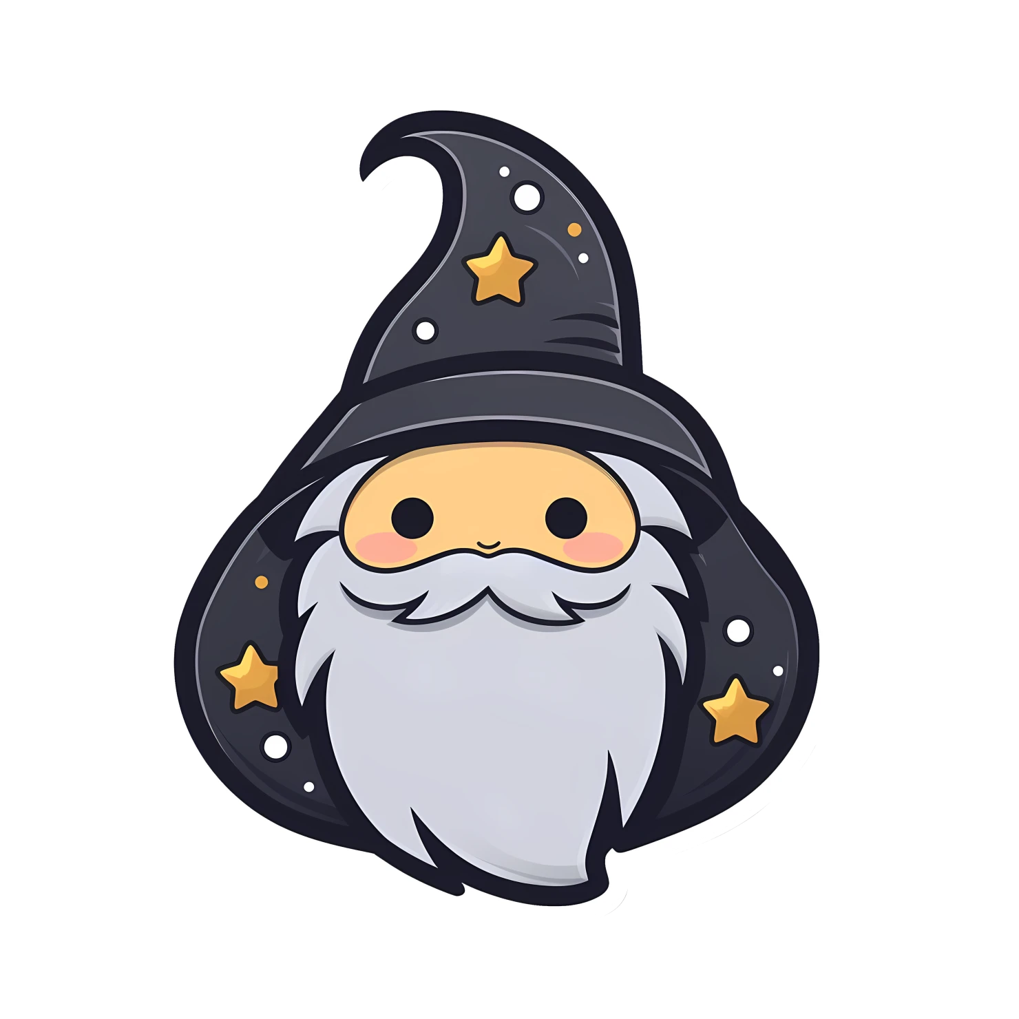 Kawaii wizard isolated on transparent background #27297