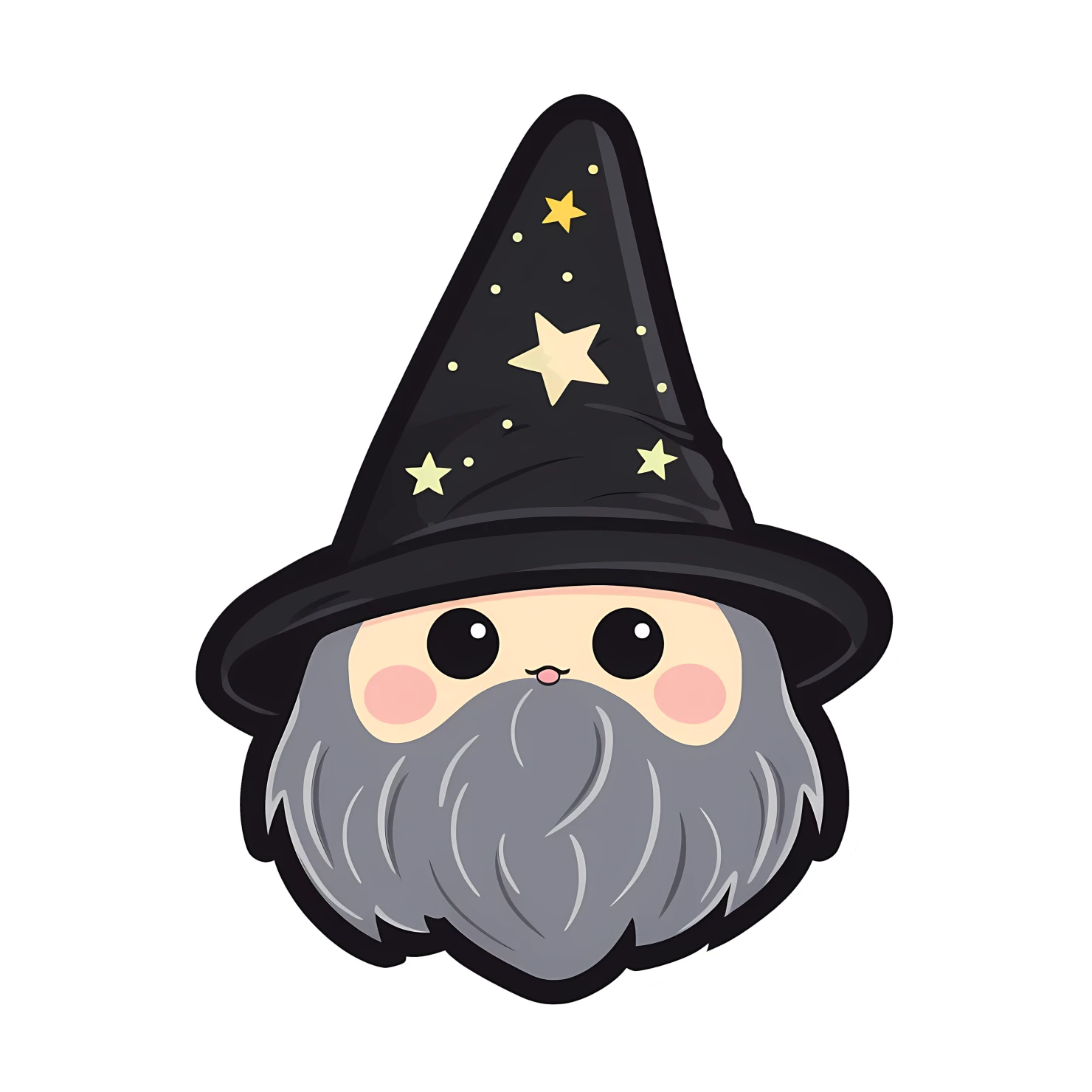 Kawaii wizard isolated on transparent background #27299