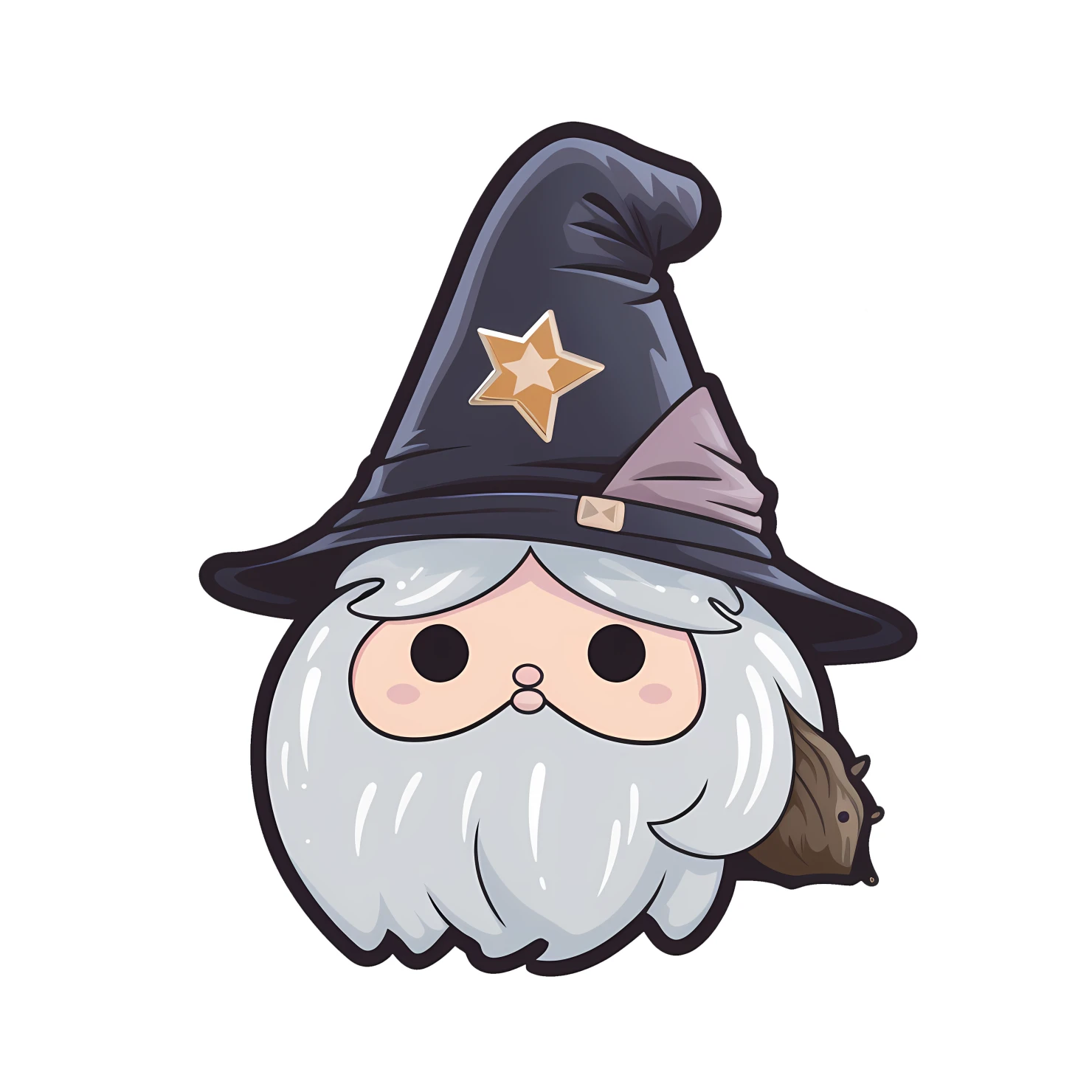 Kawaii wizard isolated on transparent background #27300
