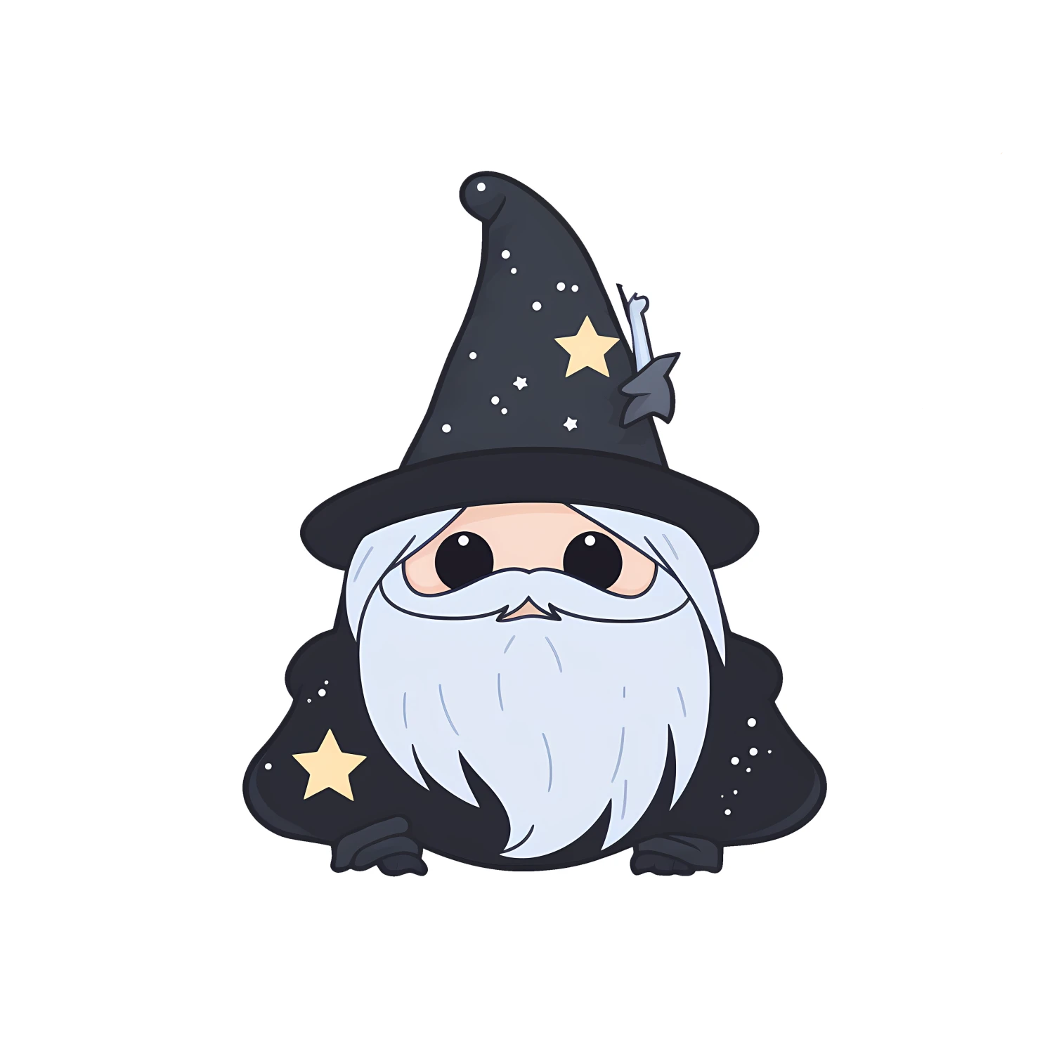 Kawaii wizard isolated on transparent background #27301