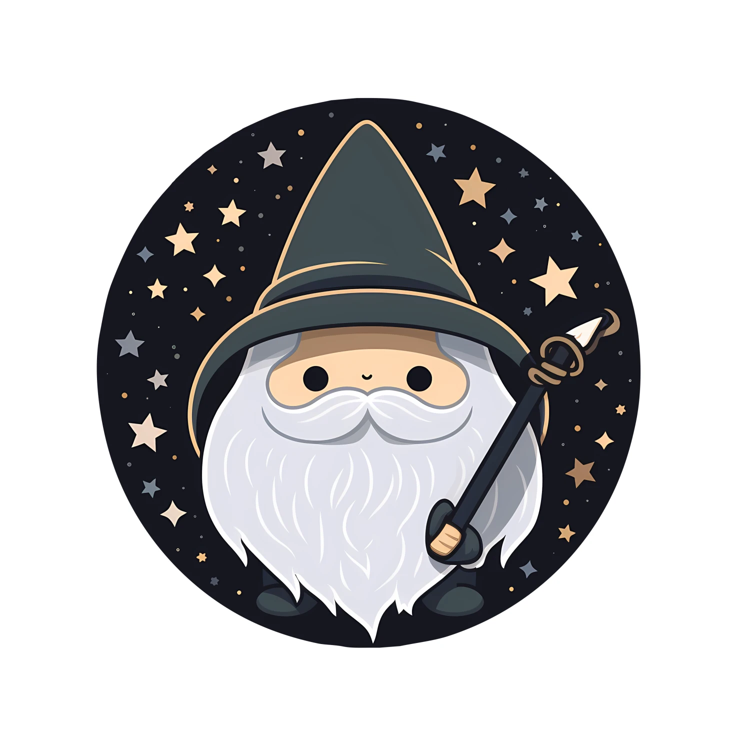 Kawaii wizard isolated on transparent background #27304
