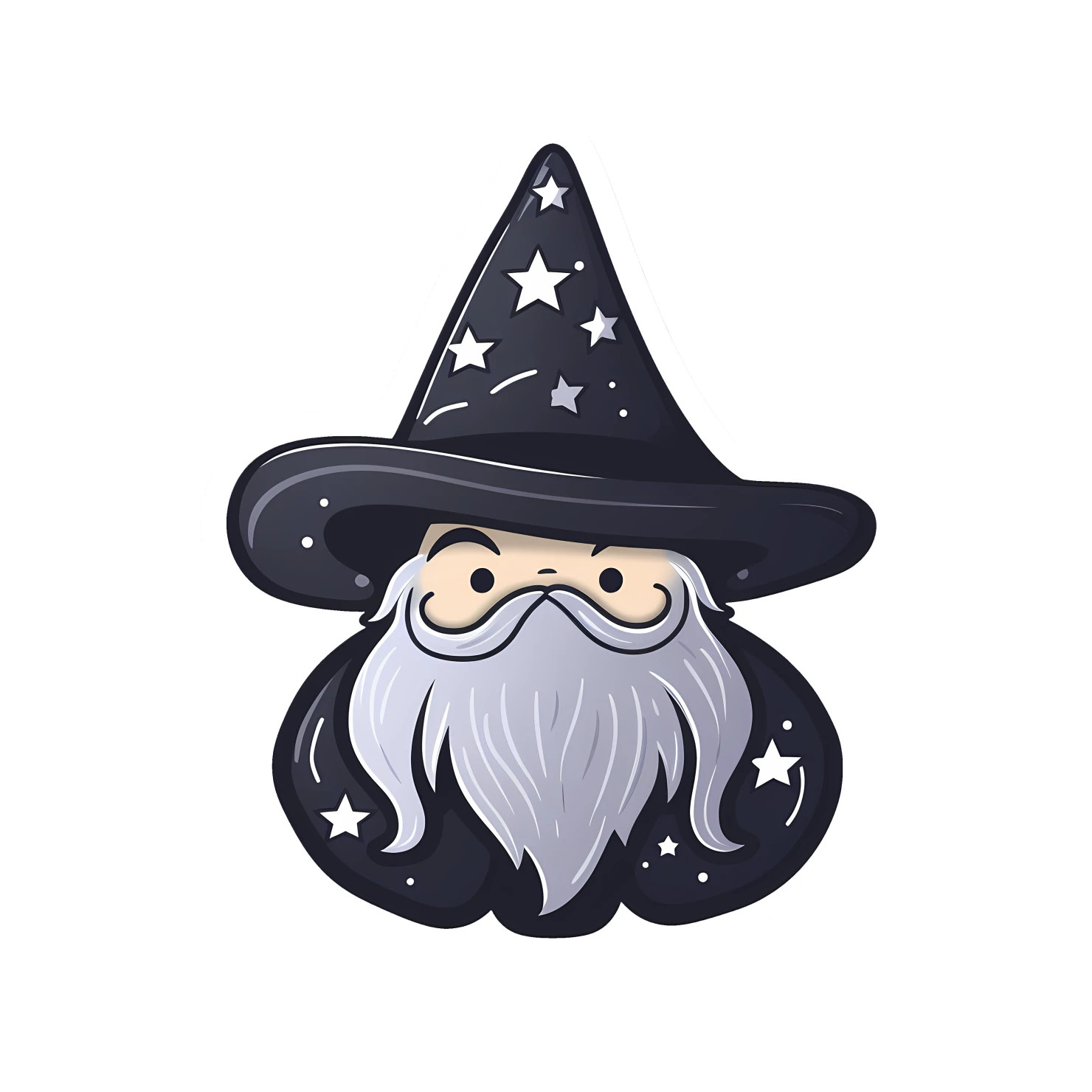 Kawaii wizard isolated on transparent background #27305