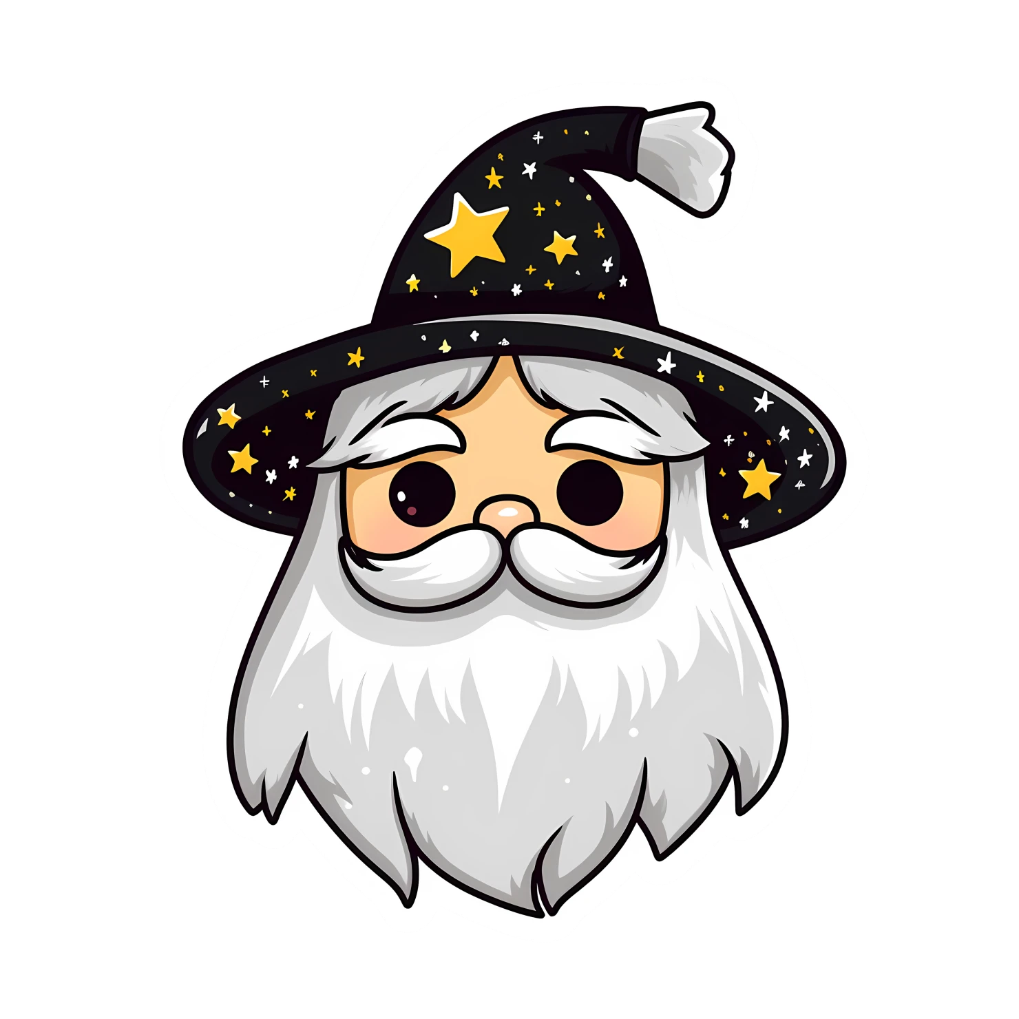 Kawaii wizard isolated on transparent background #27306