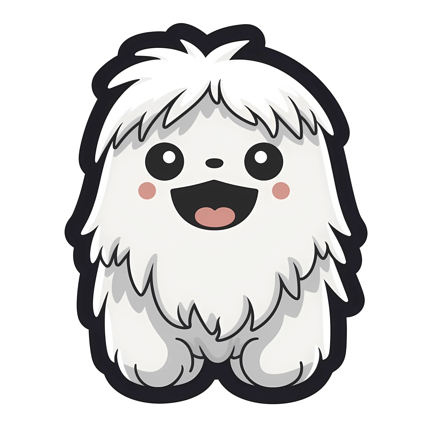 Kawaii yeti isolated on transparent background #27307