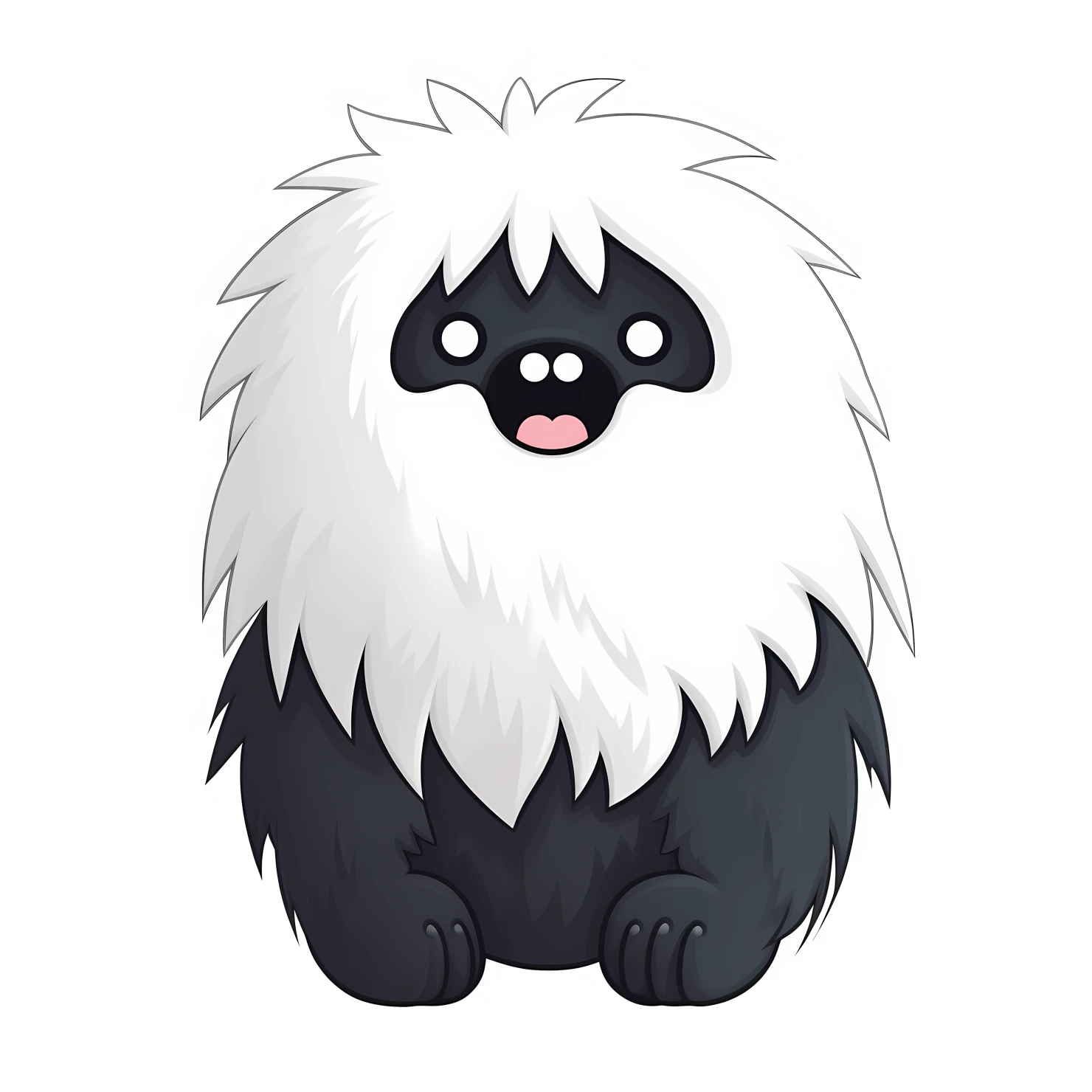 Kawaii yeti isolated on transparent background #27308