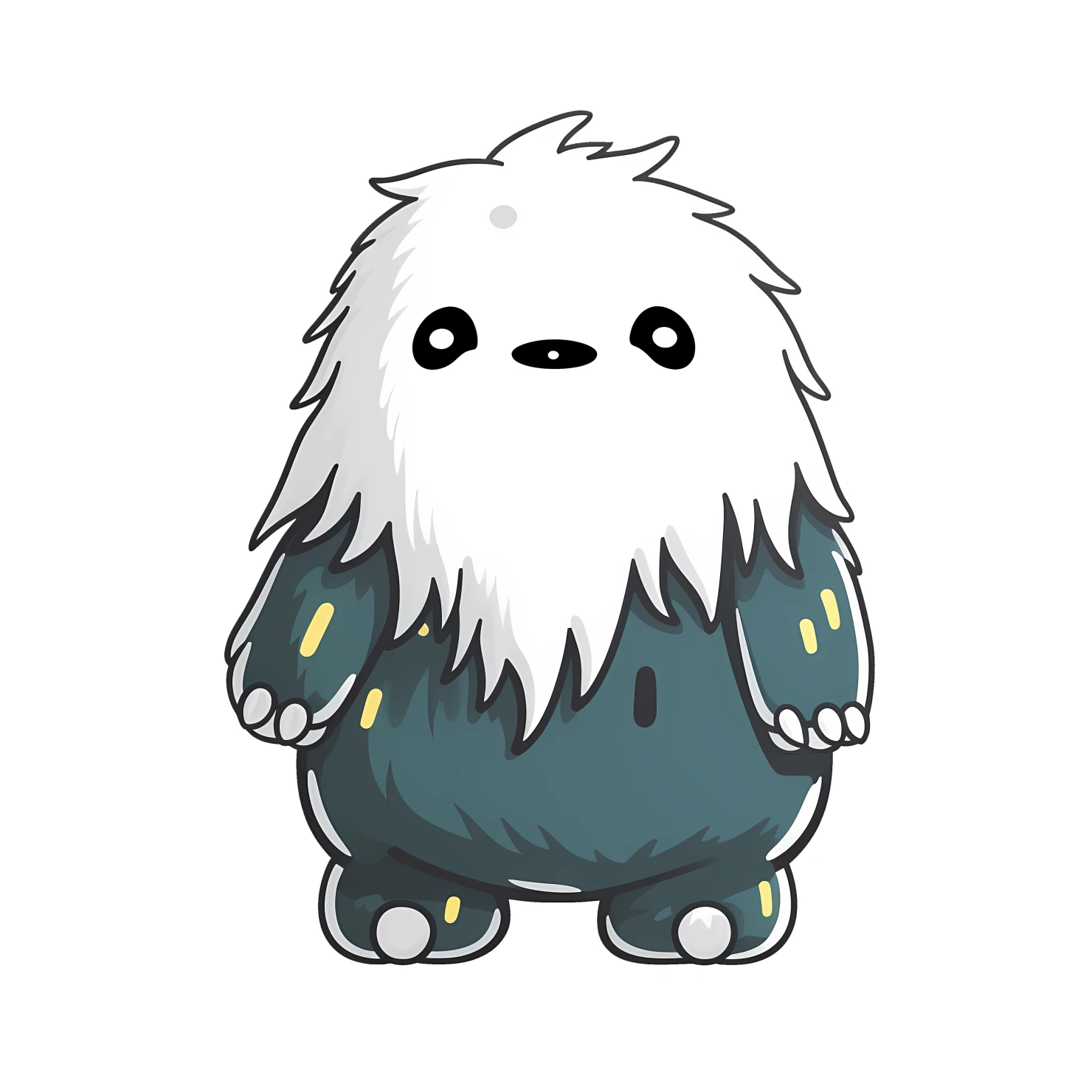 Kawaii yeti isolated on transparent background #27309