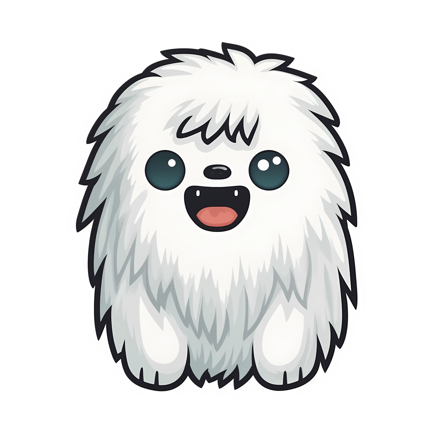 Kawaii yeti isolated on transparent background #27310