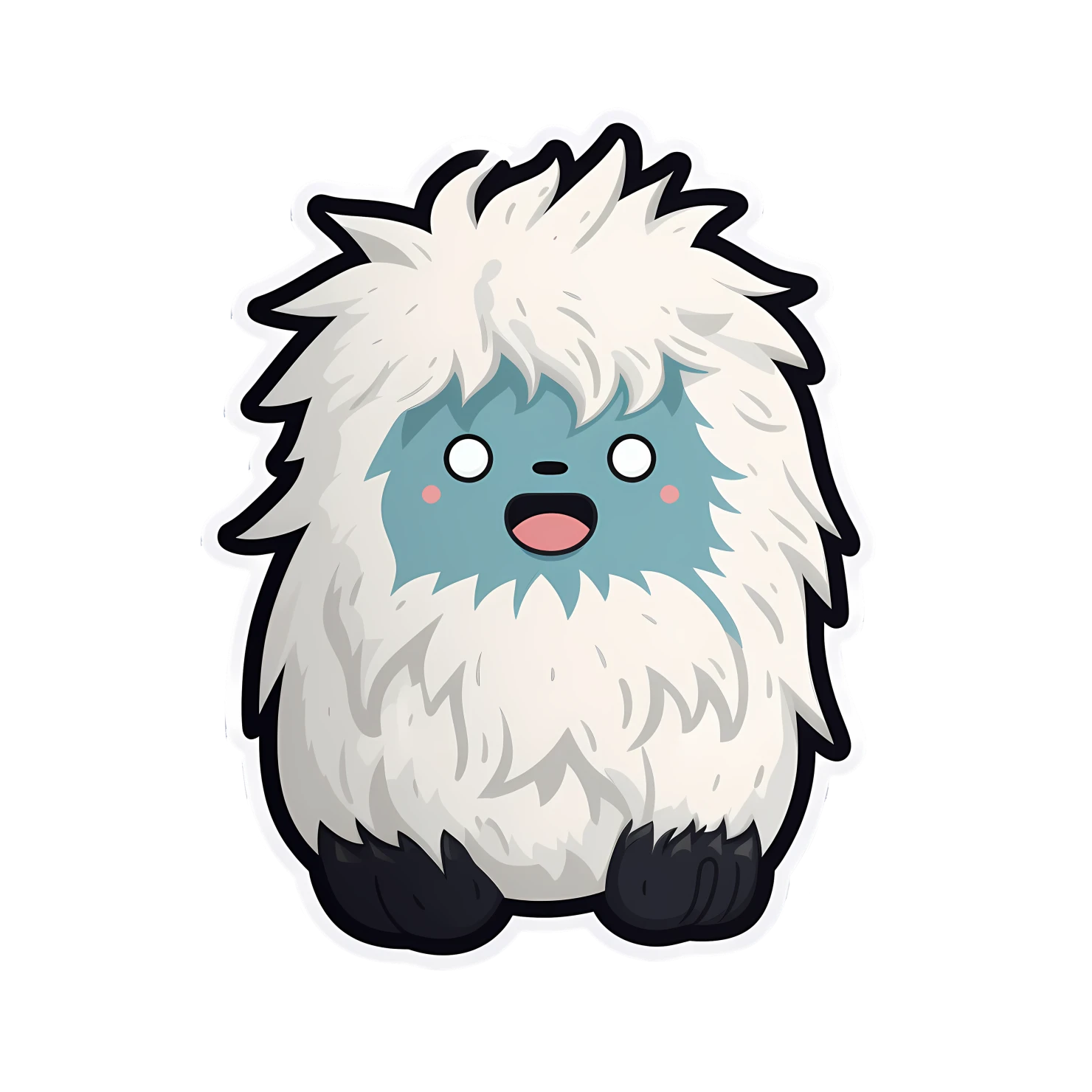 Kawaii yeti isolated on transparent background #27311