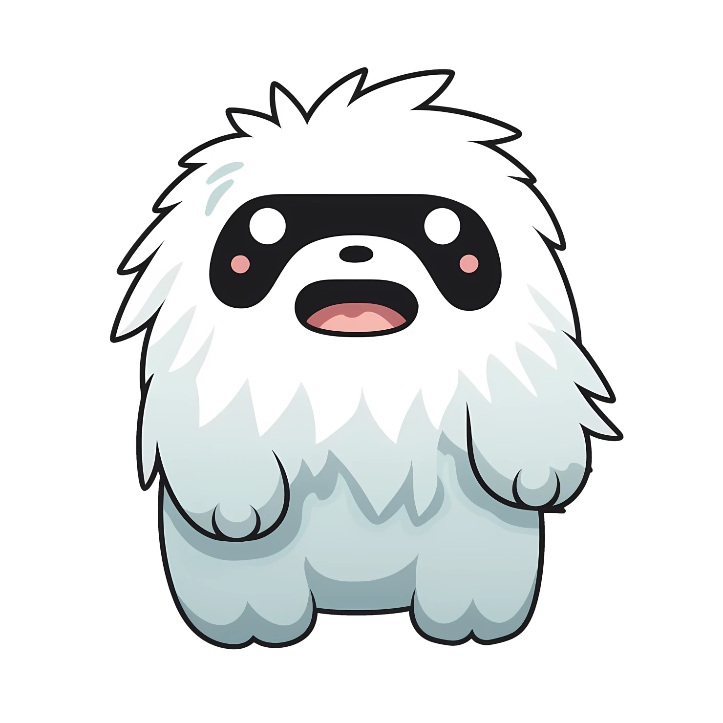 Kawaii yeti isolated on transparent background #27312
