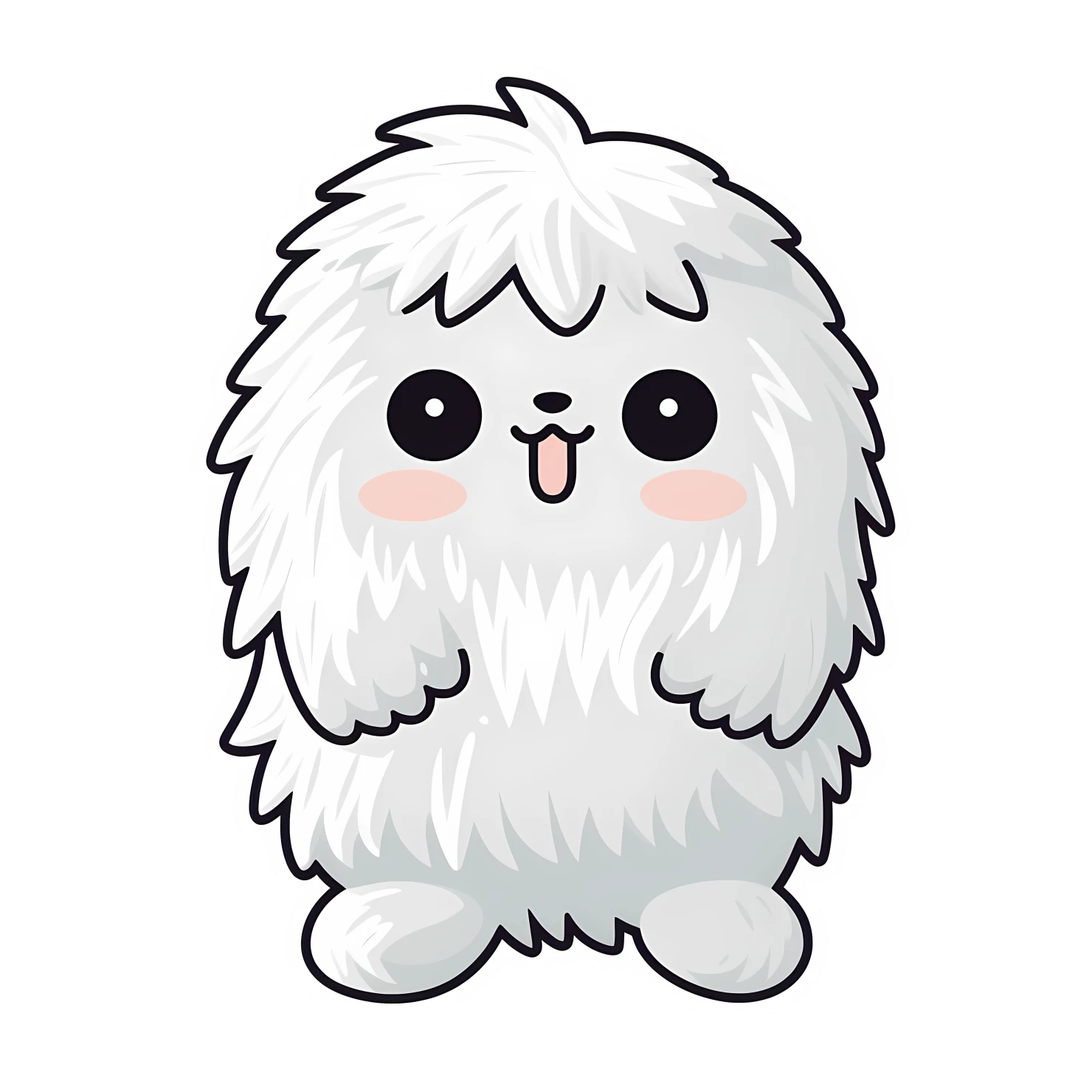 Kawaii yeti isolated on transparent background #27313