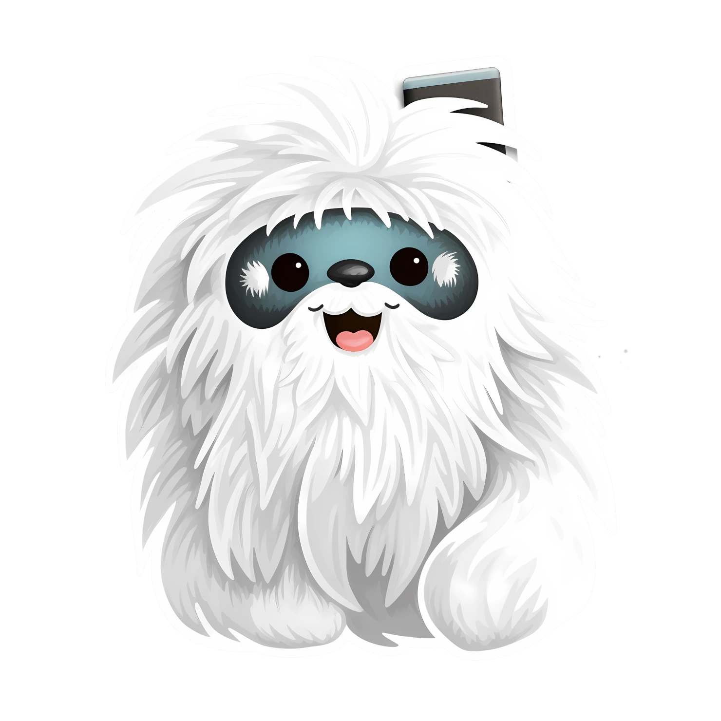 Kawaii yeti isolated on transparent background #27314