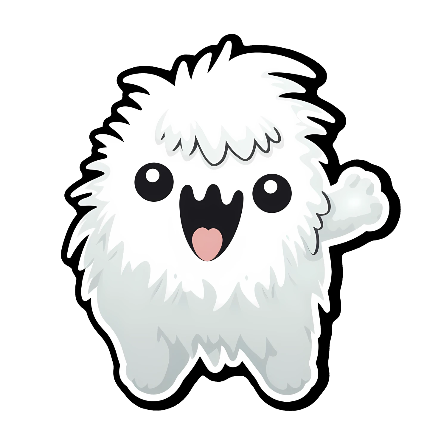 Kawaii yeti isolated on transparent background #27316