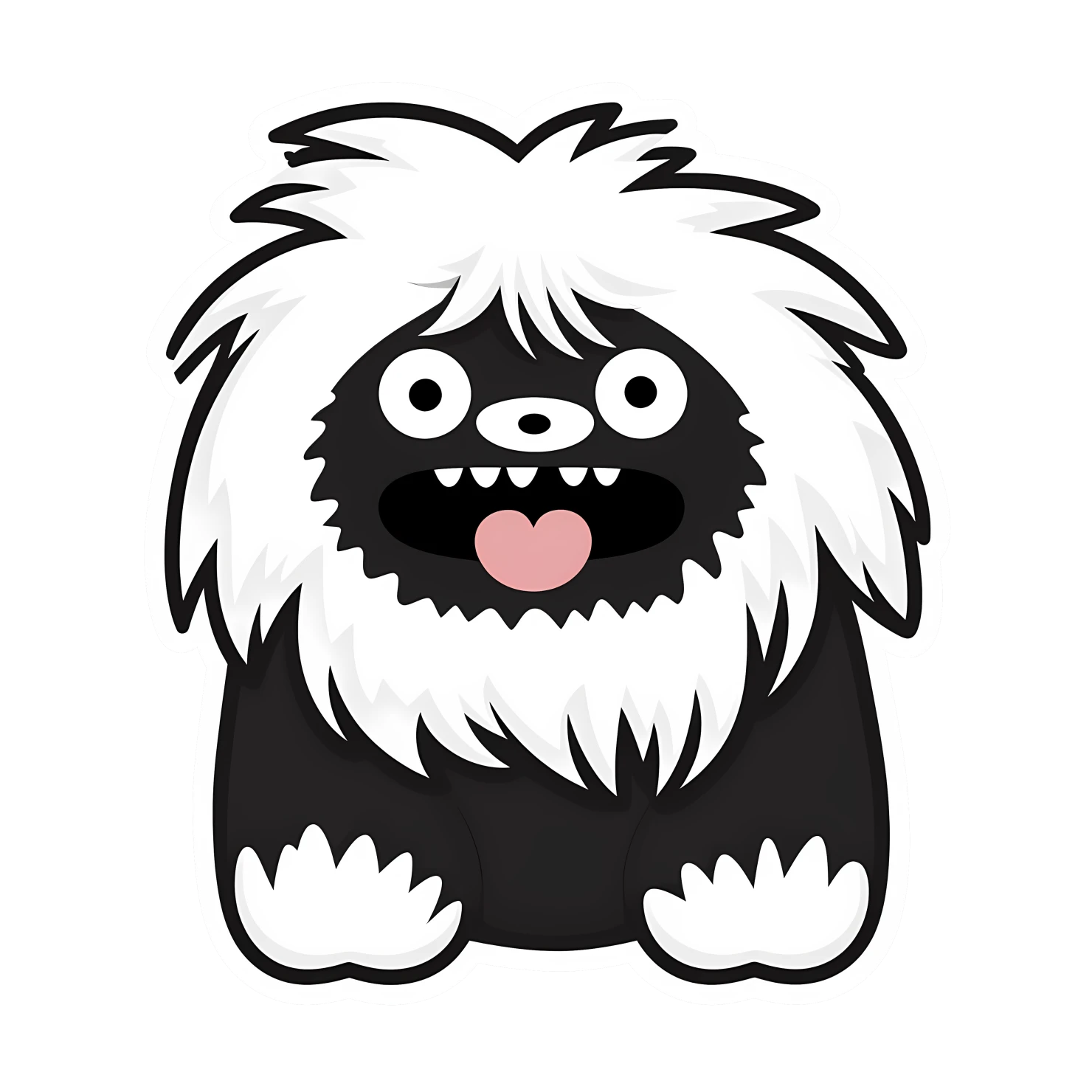 Kawaii yeti isolated on transparent background #27317