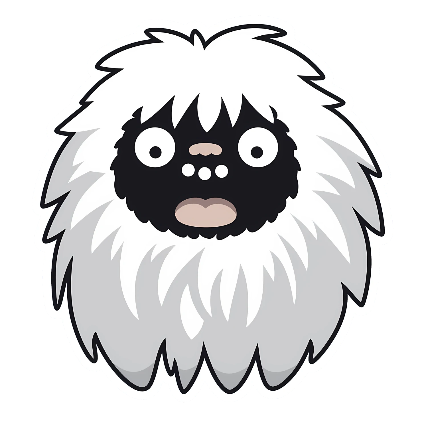 Kawaii yeti isolated on transparent background #27318
