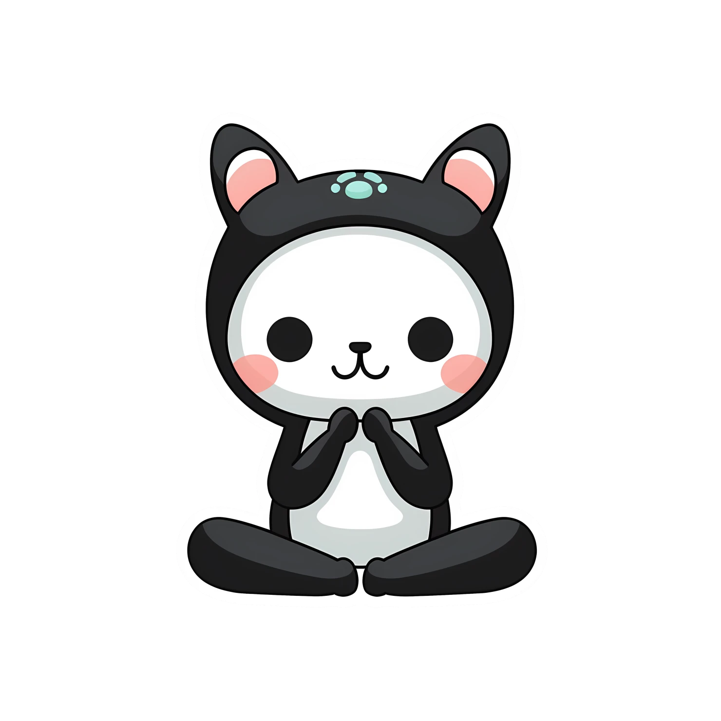 Kawaii yoga pose isolated on transparent background #27335