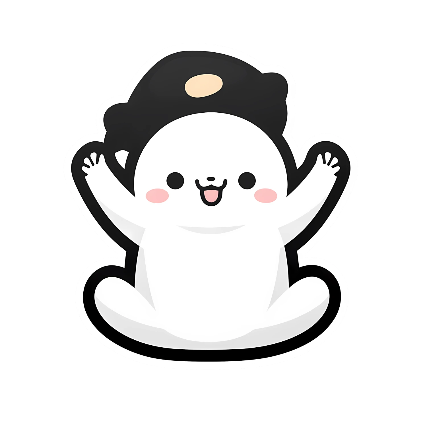 Kawaii yoga pose isolated on transparent background #27339