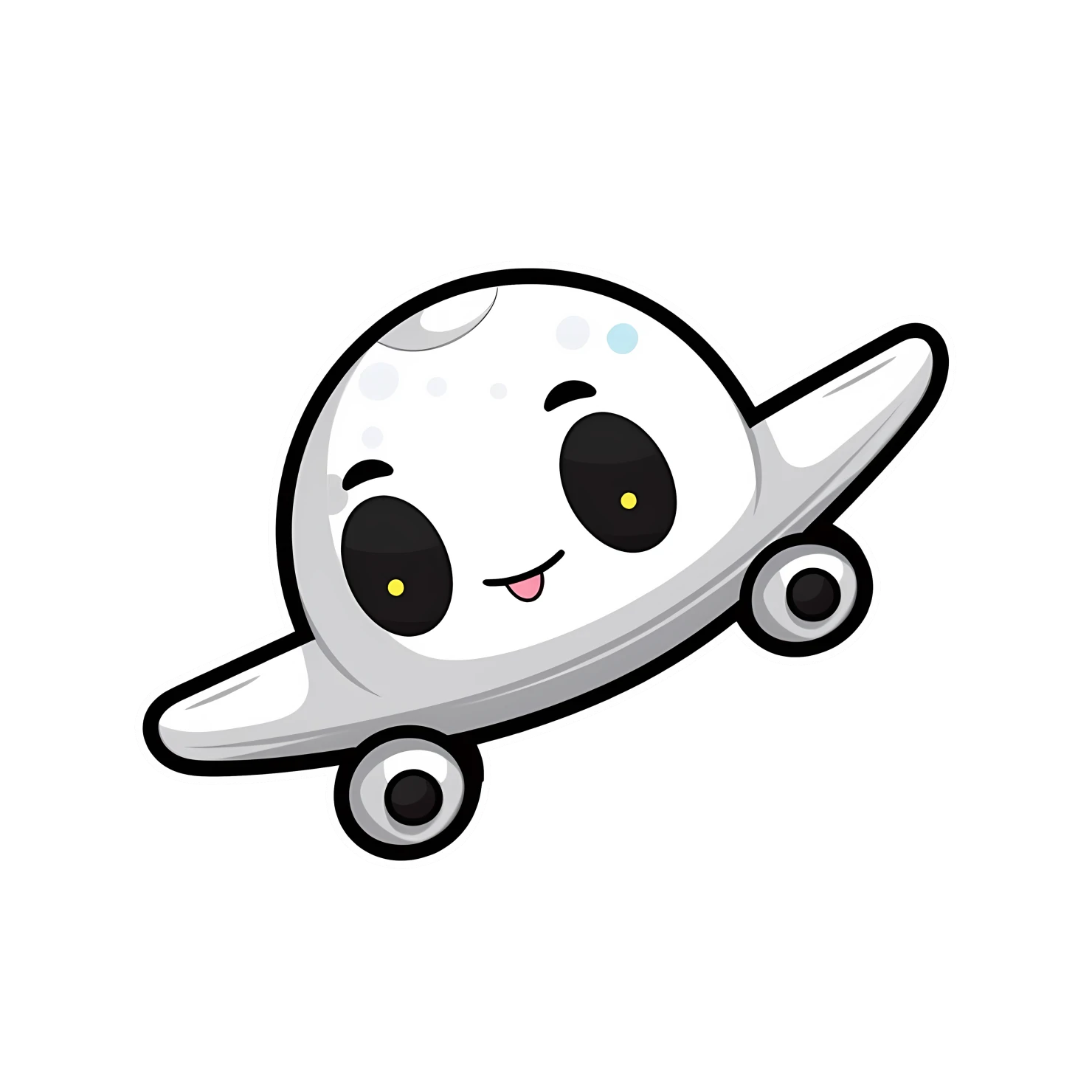 Kawaii airplane isolated on transparent background #27346