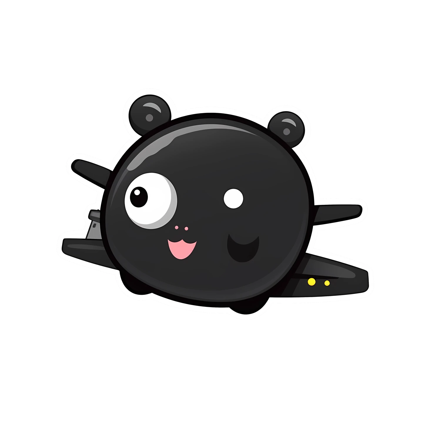 Kawaii airplane isolated on transparent background #27348