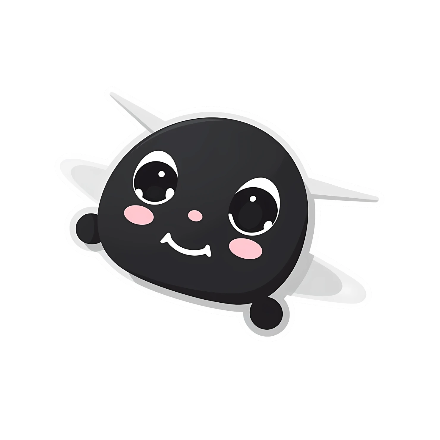 Kawaii airplane isolated on transparent background #27350
