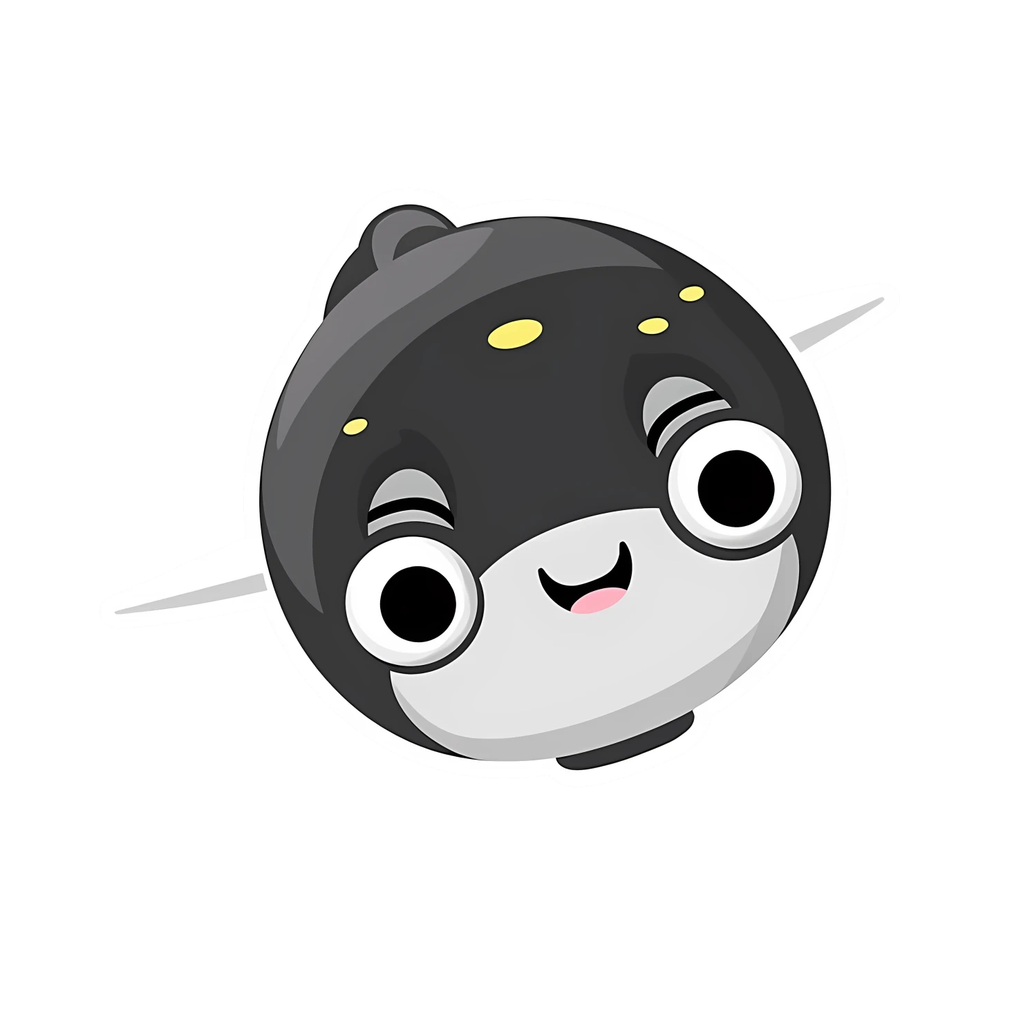 Kawaii airplane isolated on transparent background #27351