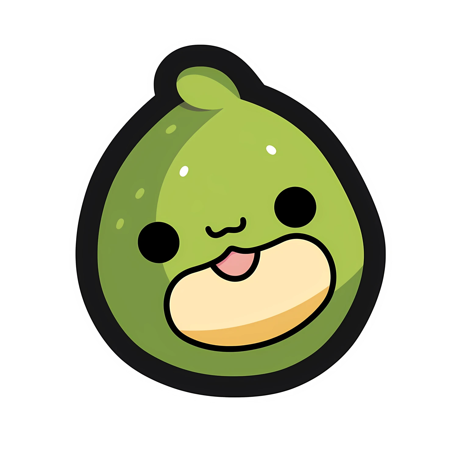 Kawaii avocado isolated on transparent background #27361