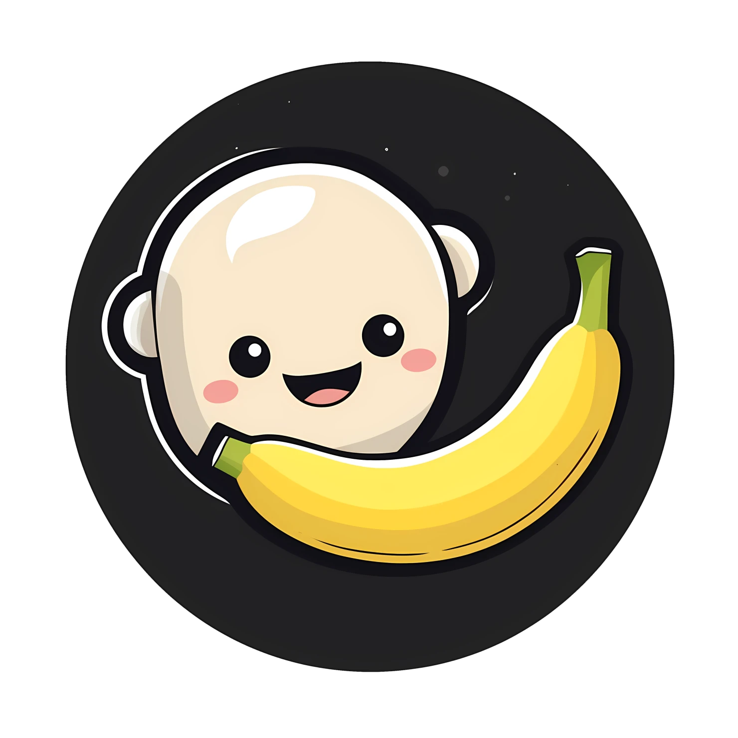Kawaii banana isolated on transparent background #27378