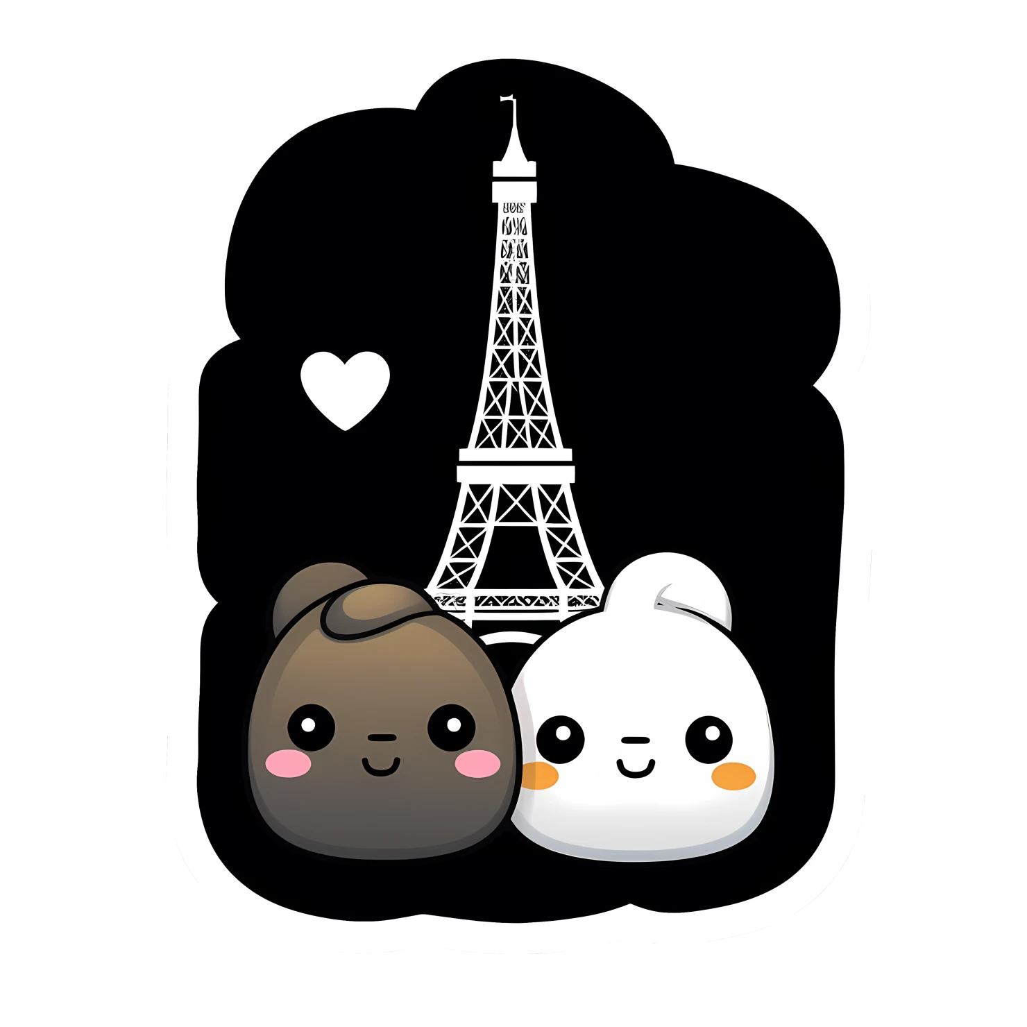 Kawaii big ben sticker isolated on transparent background #27405