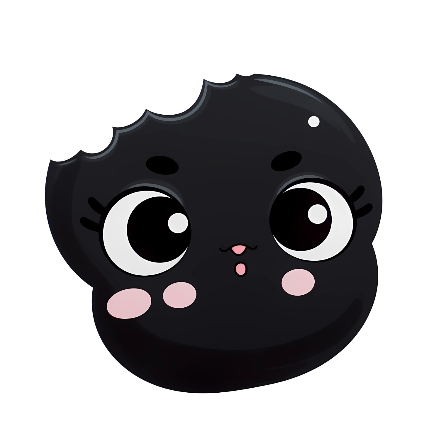 Kawaii blushing cheeks sticker isolated on transparent background #27408