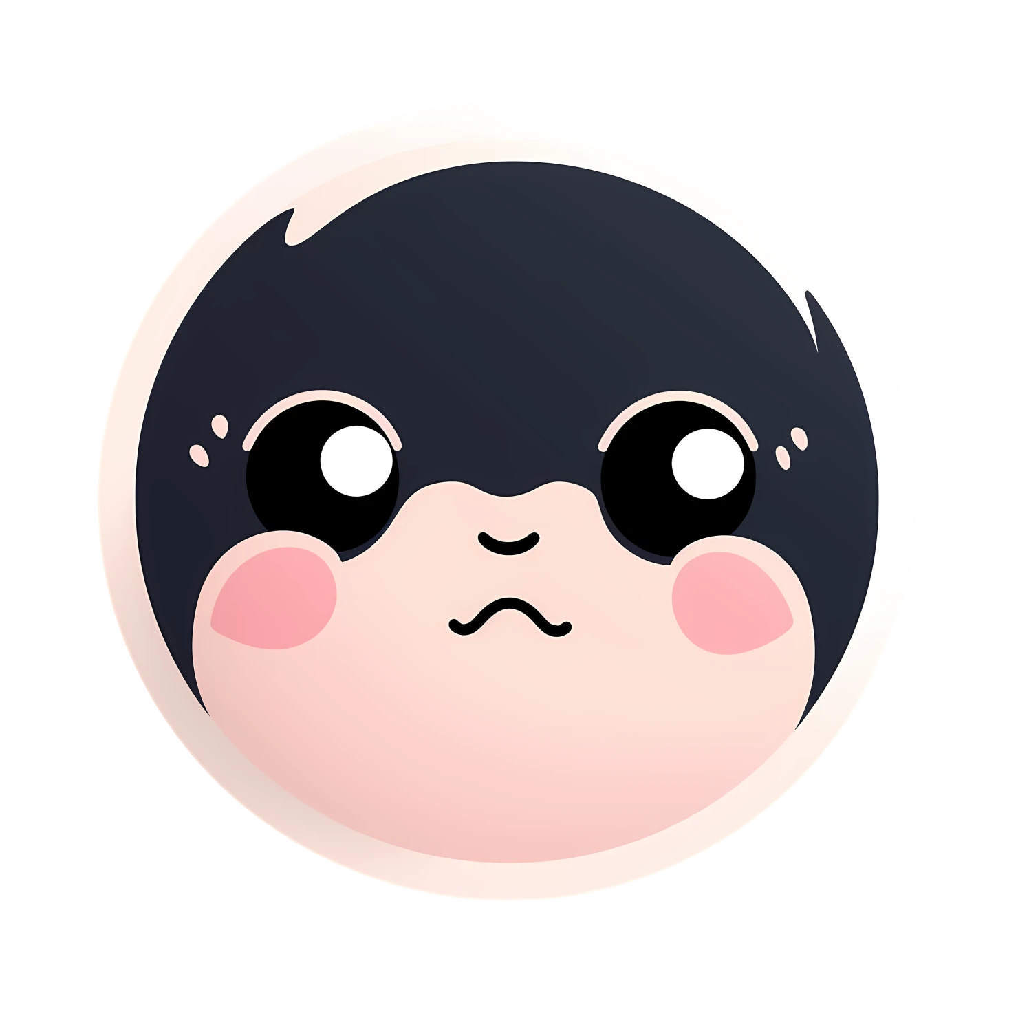 Kawaii blushing cheeks sticker isolated on transparent background #27409