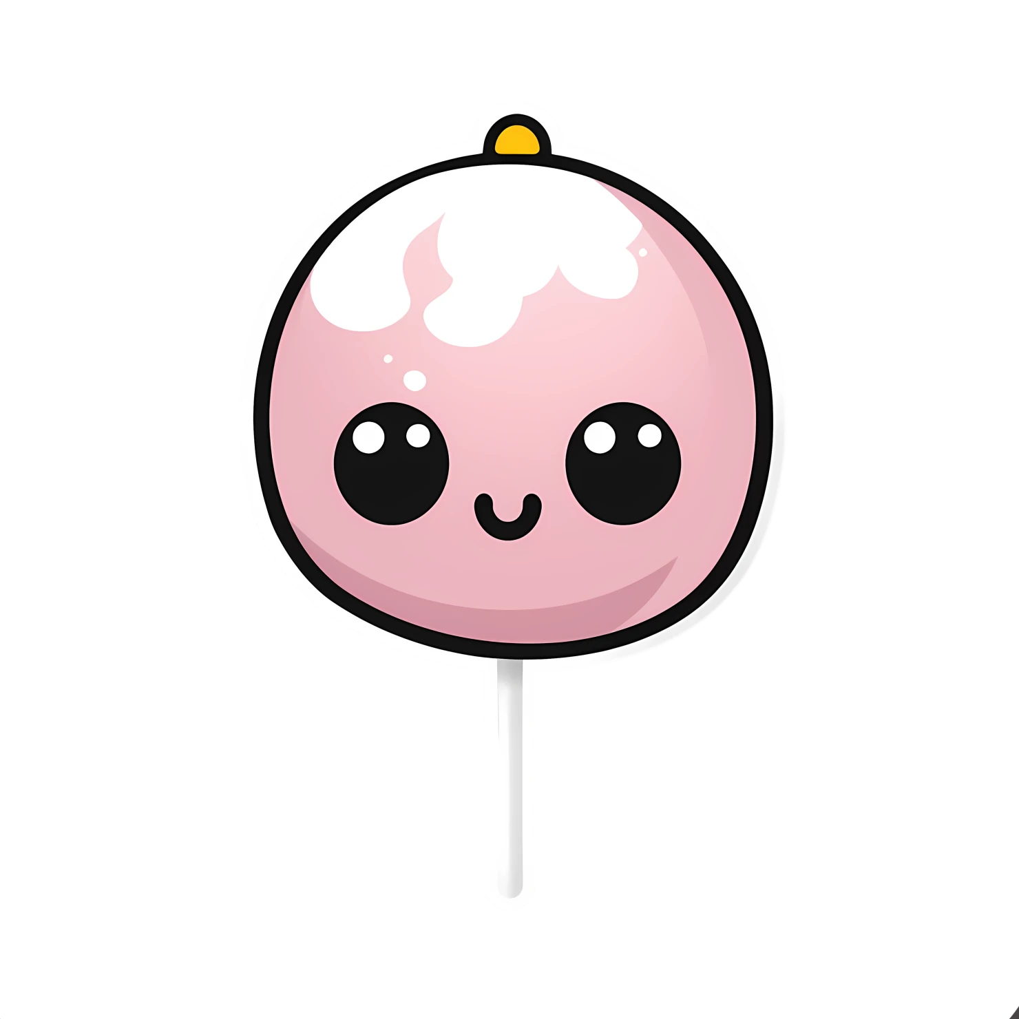 Kawaii cake pop sticker isolated on transparent background #27452