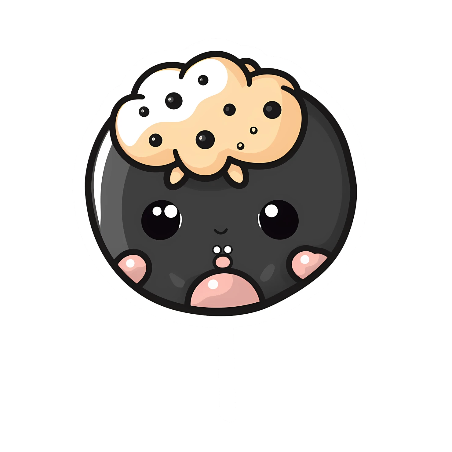 Kawaii cake pop sticker isolated on transparent background #27457