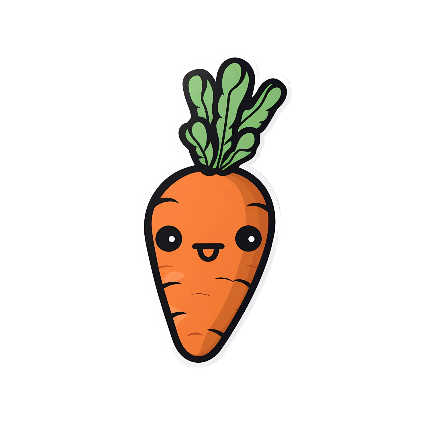 Kawaii carrot sticker isolated on transparent background #27487