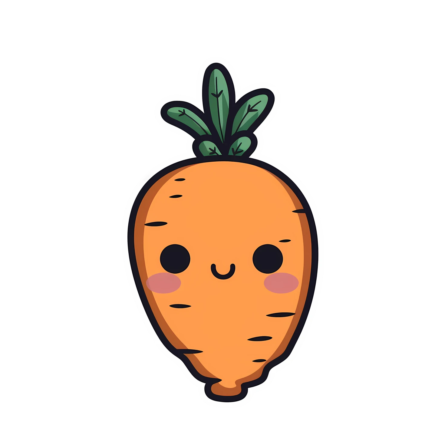 Kawaii carrot sticker isolated on transparent background #27498