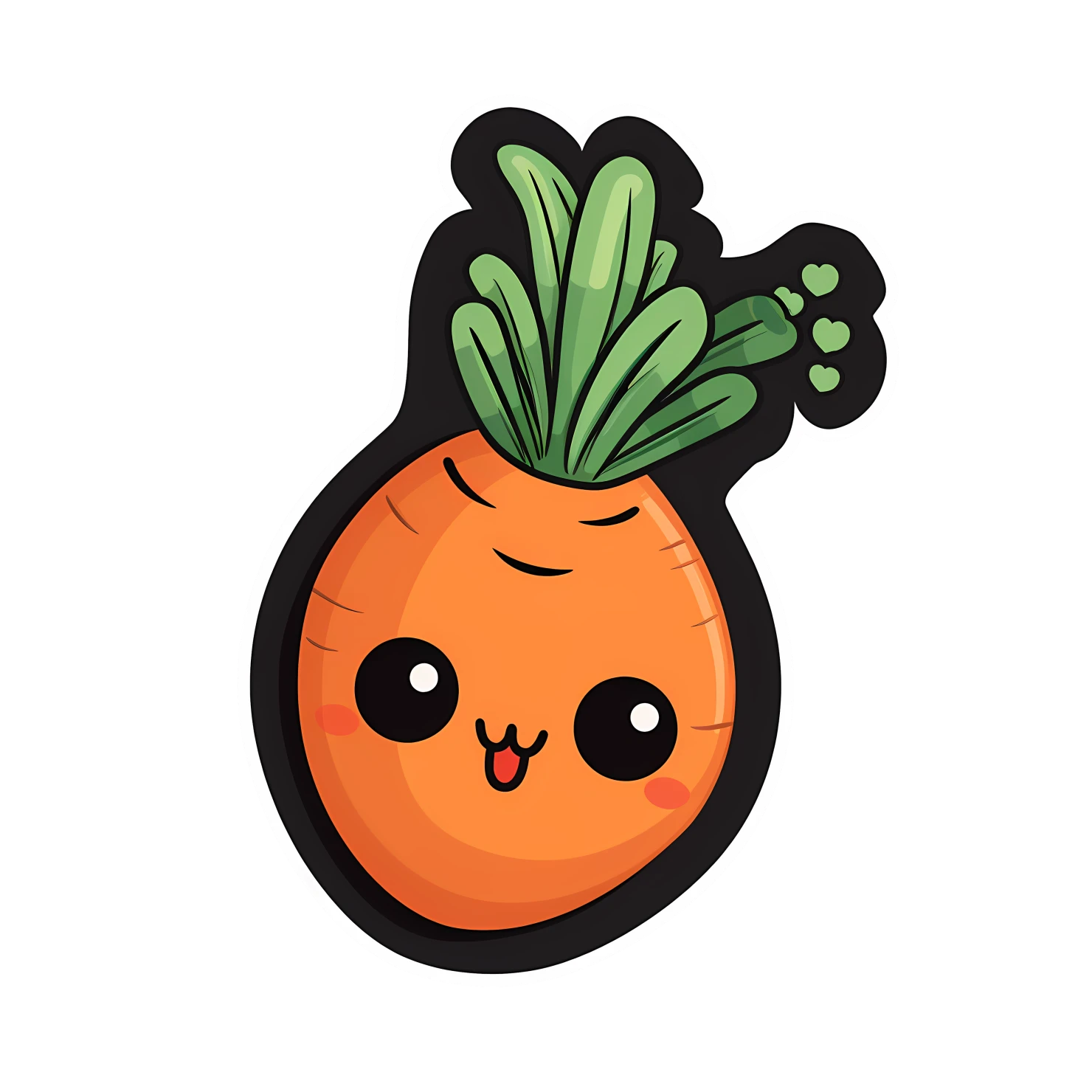Kawaii carrot sticker isolated on transparent background #27500