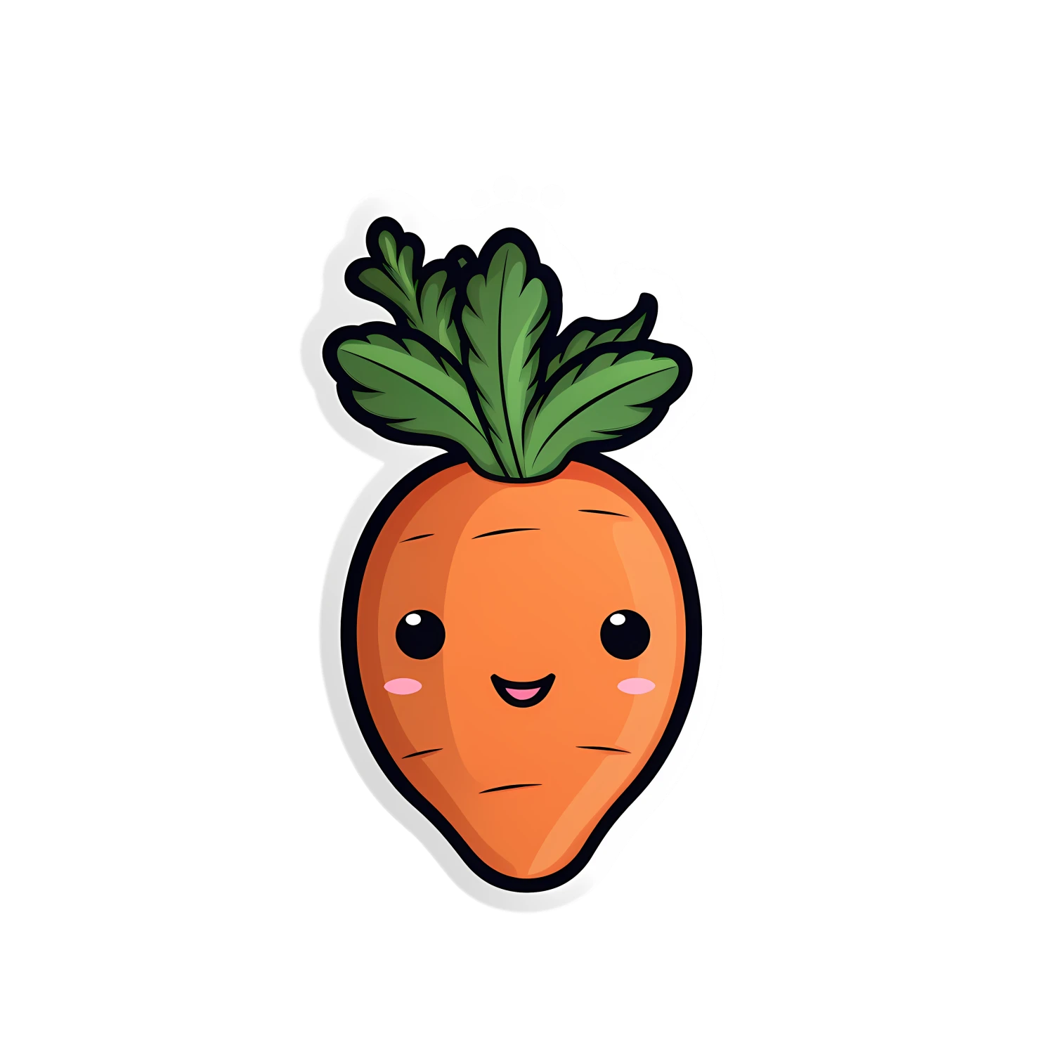Kawaii carrot sticker isolated on transparent background #27501