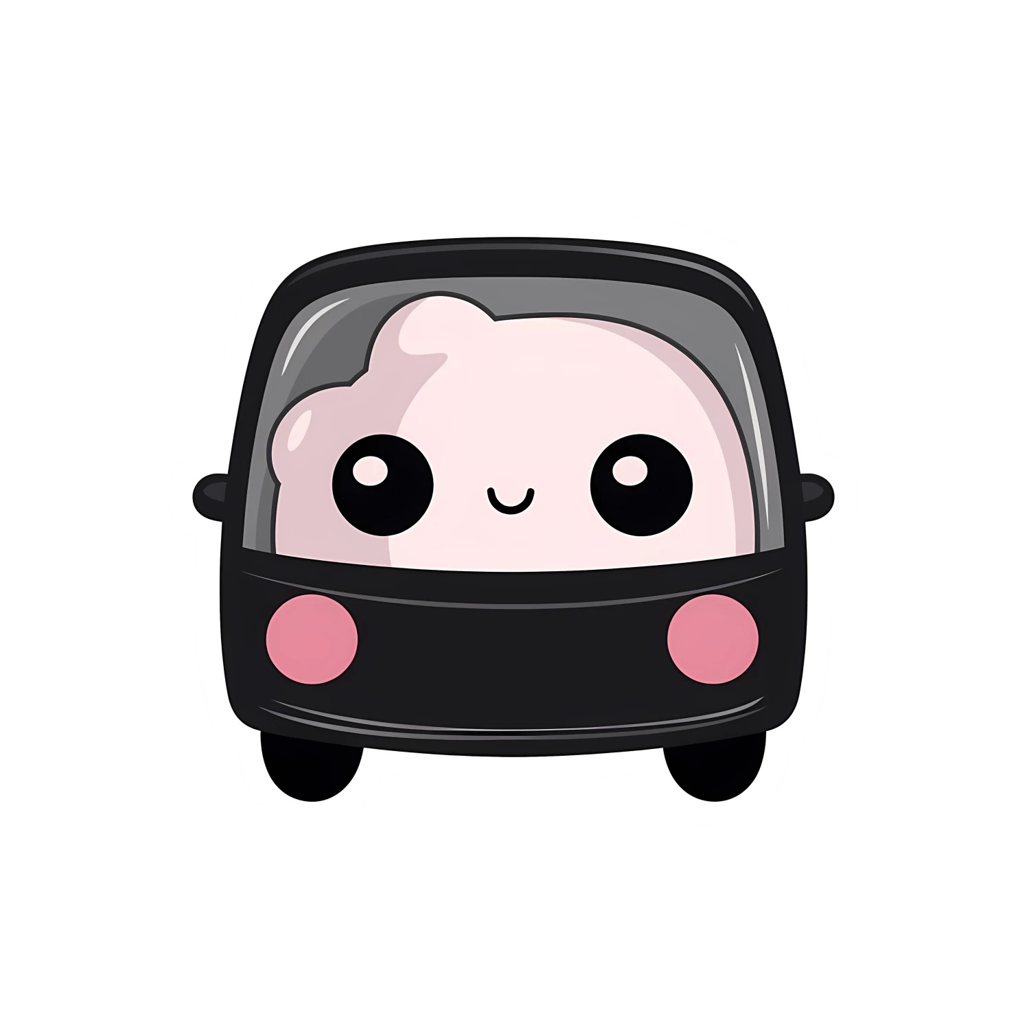 Kawaii car sticker isolated on transparent background #27507
