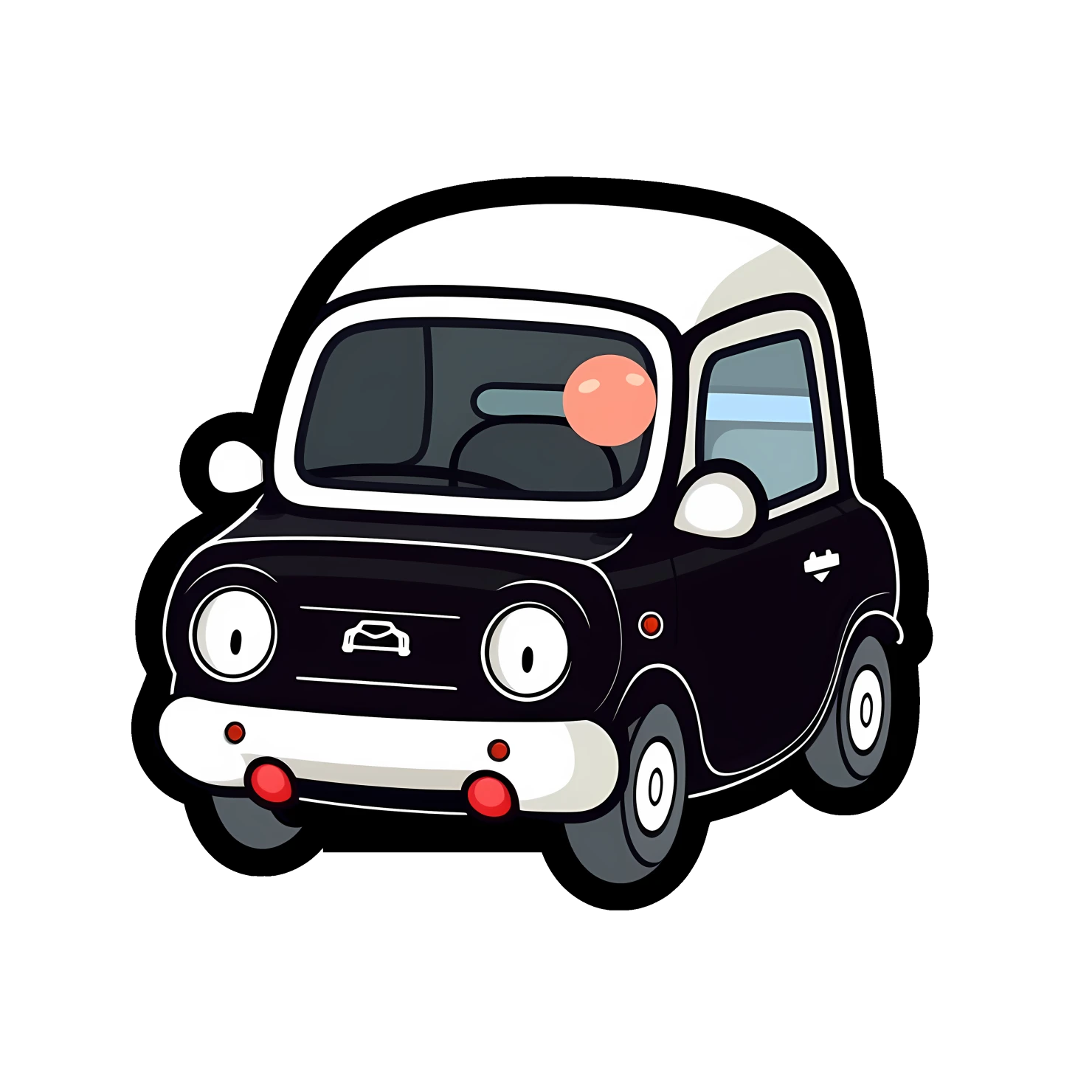Kawaii car sticker isolated on transparent background #27510