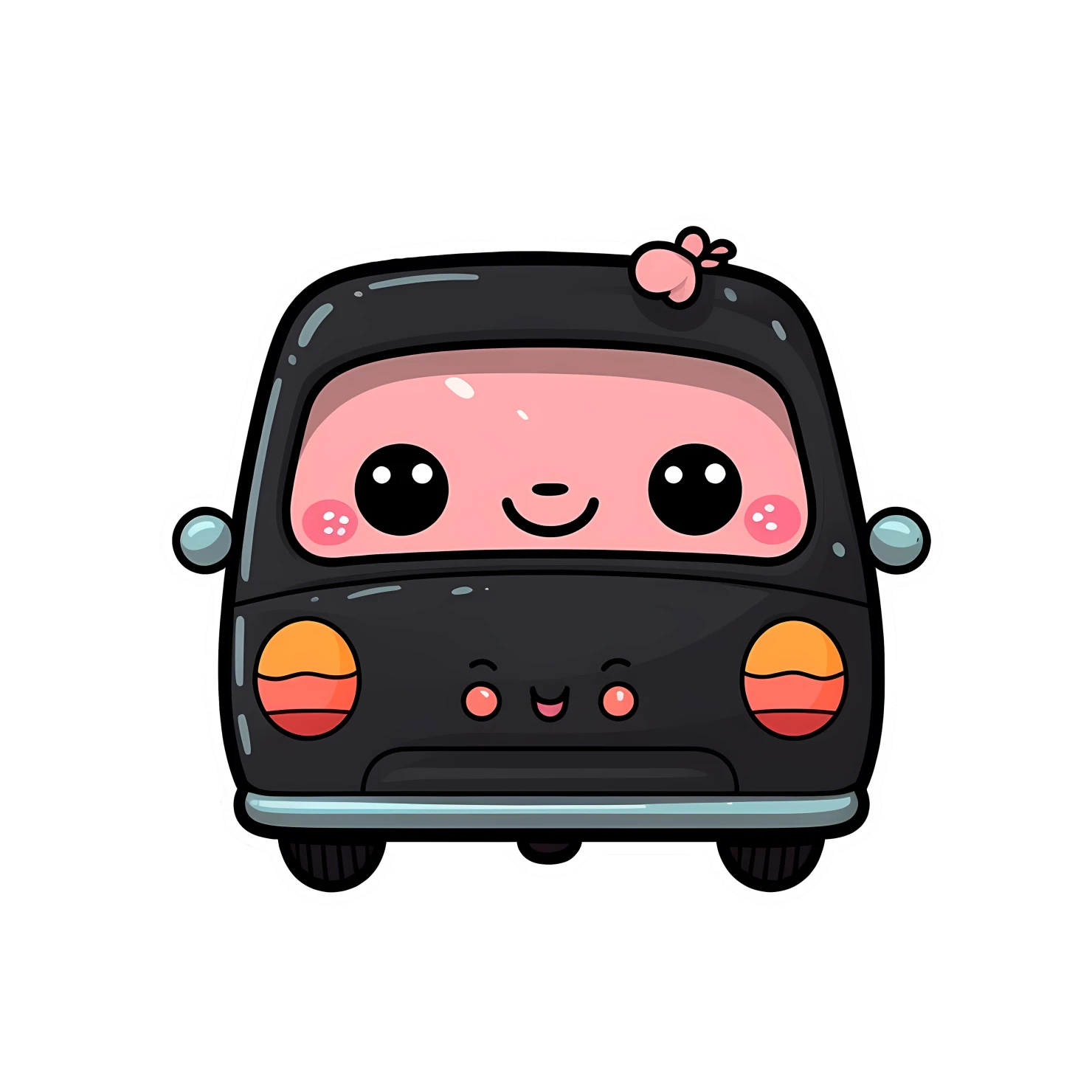 Kawaii car sticker isolated on transparent background #27512