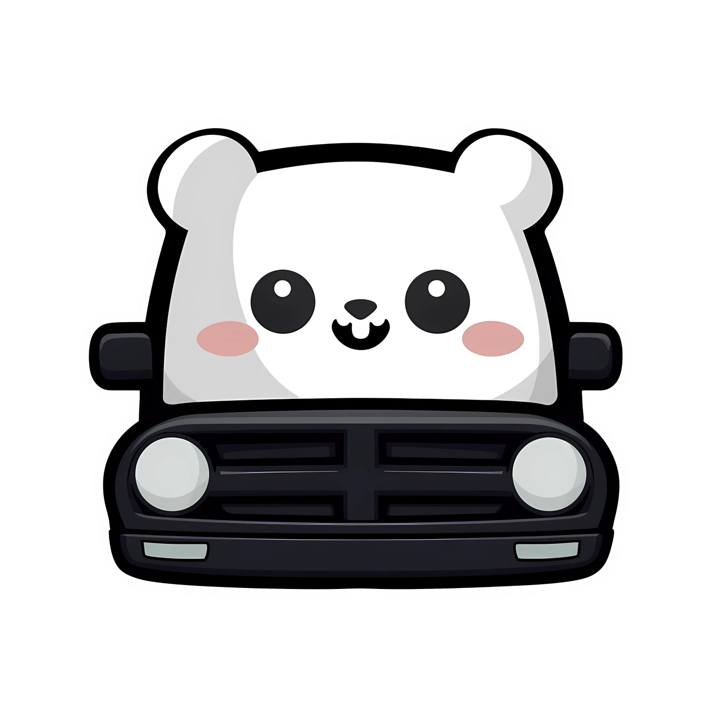 Kawaii car sticker isolated on transparent background #27513