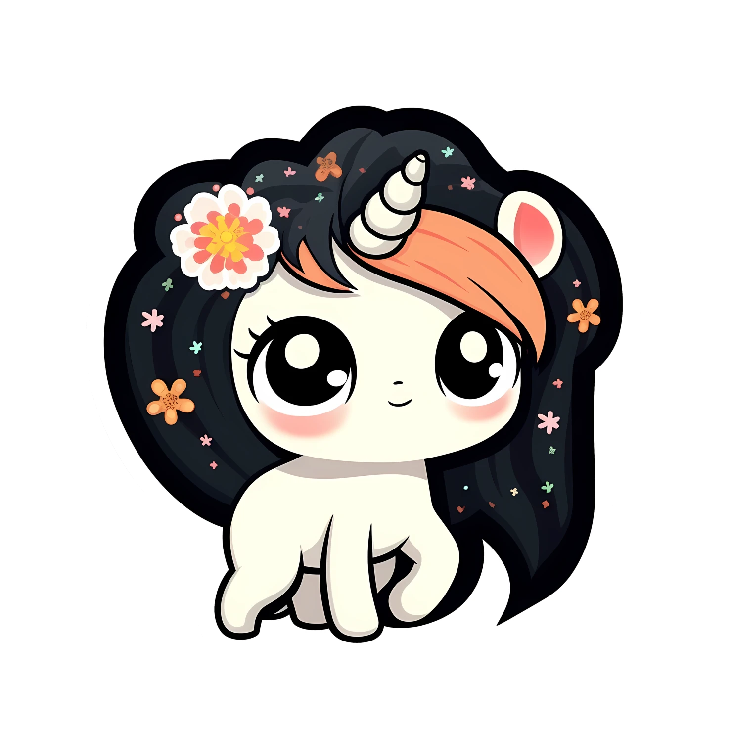 Kawaii centaur sticker isolated on transparent background #27552