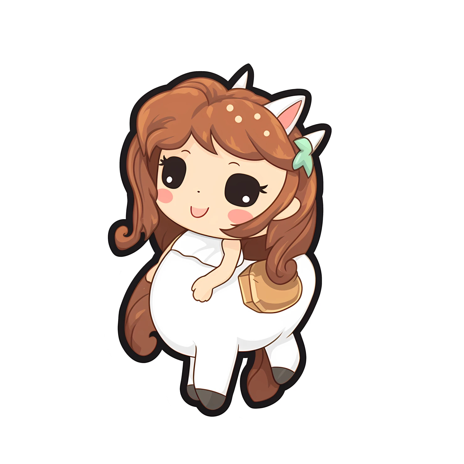 Kawaii centaur sticker isolated on transparent background #27553