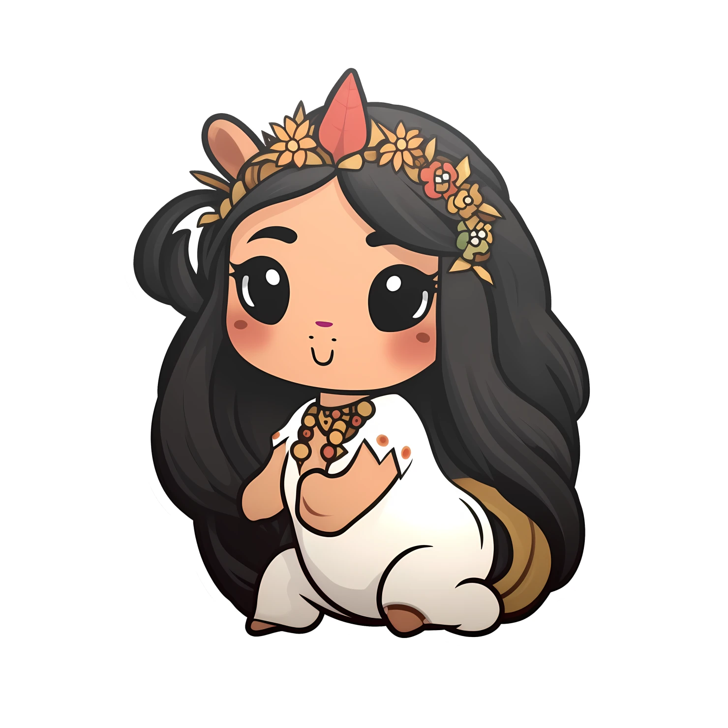 Kawaii centaur sticker isolated on transparent background #27555