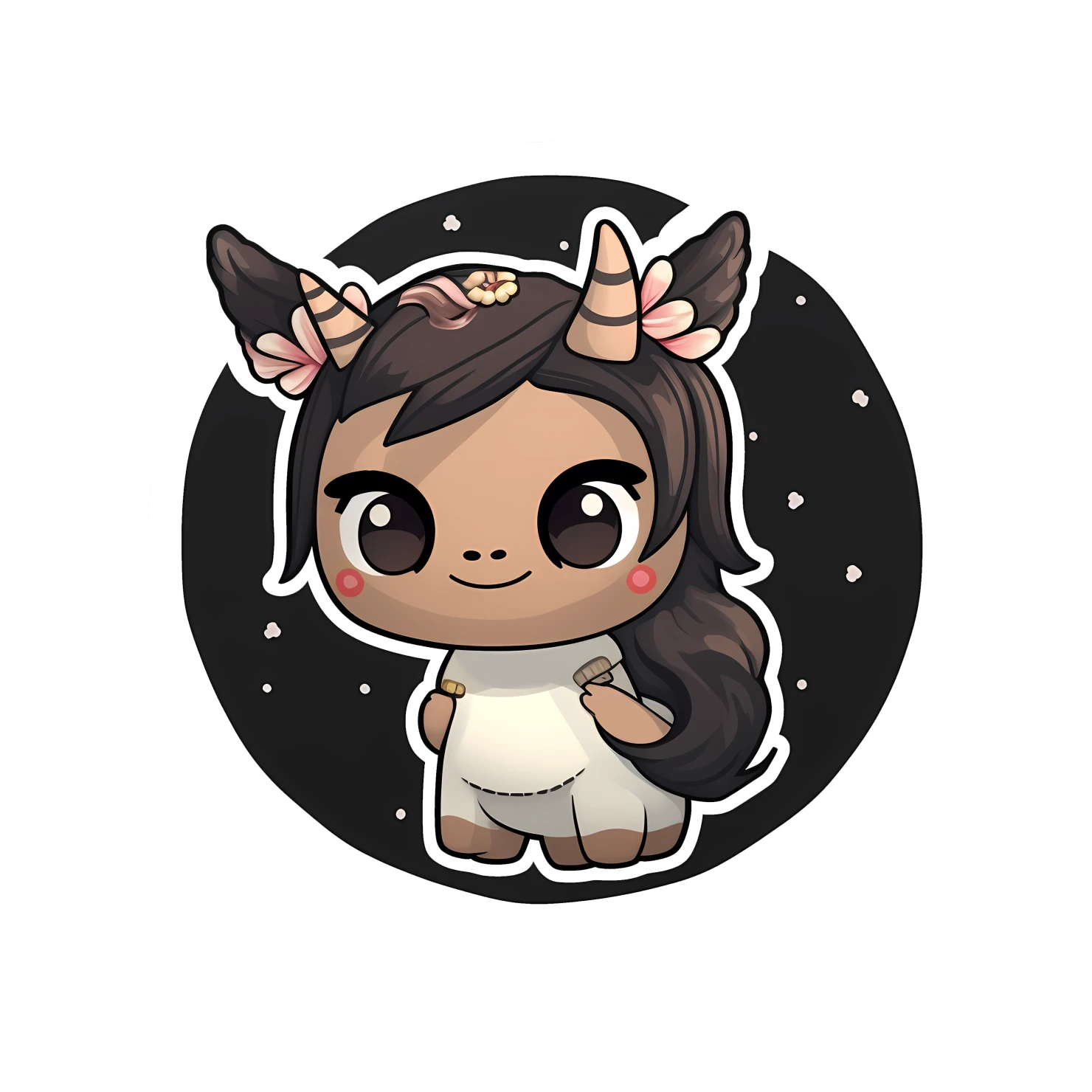 Kawaii centaur sticker isolated on transparent background #27556