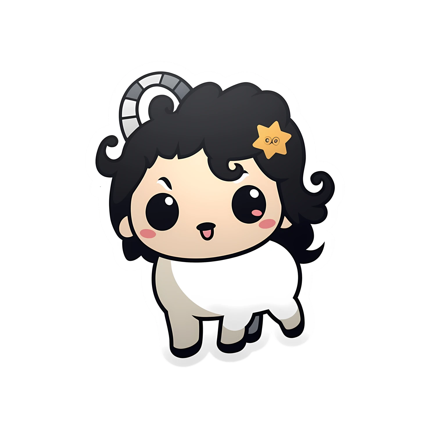 Kawaii centaur sticker isolated on transparent background #27565
