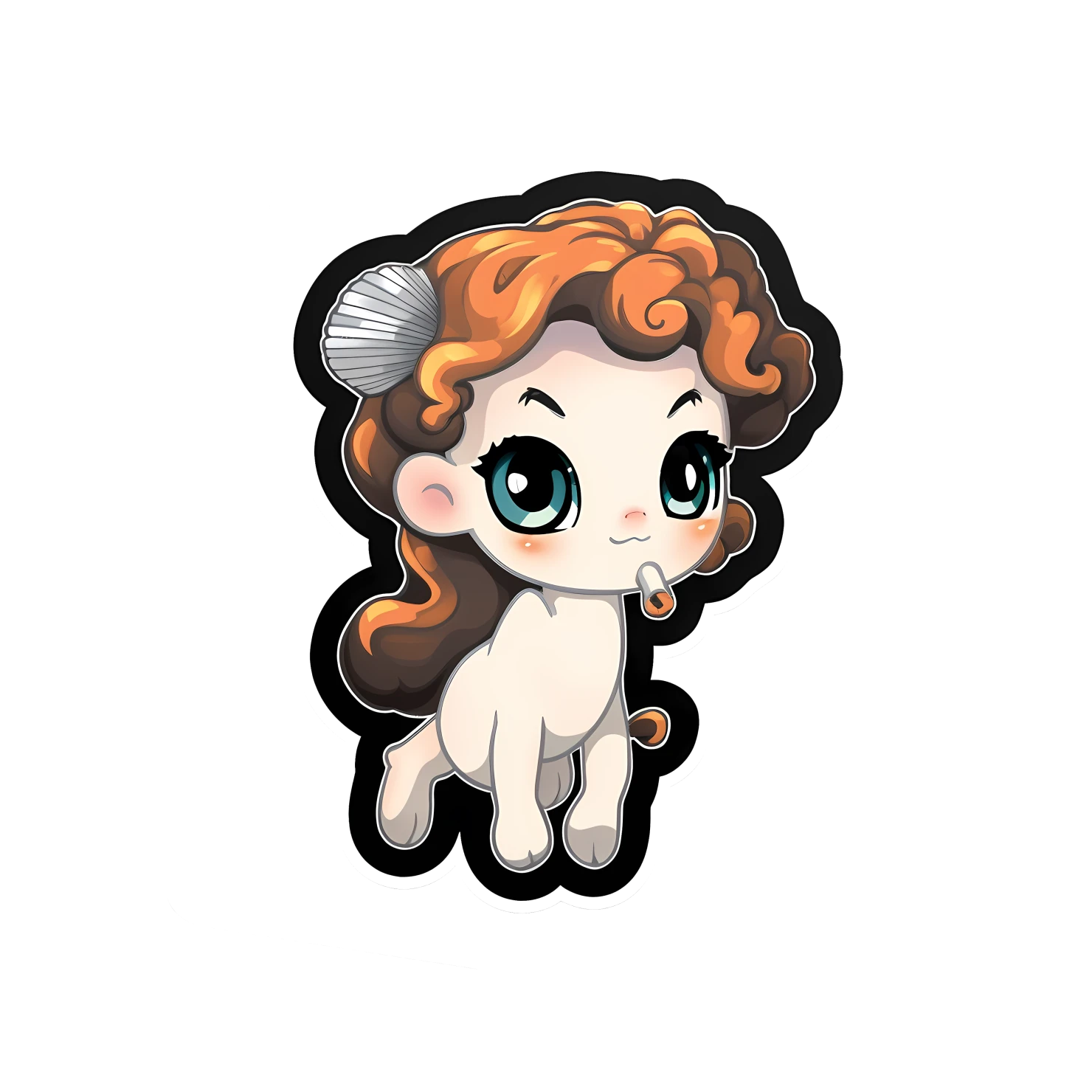 Kawaii centaur sticker isolated on transparent background #27566